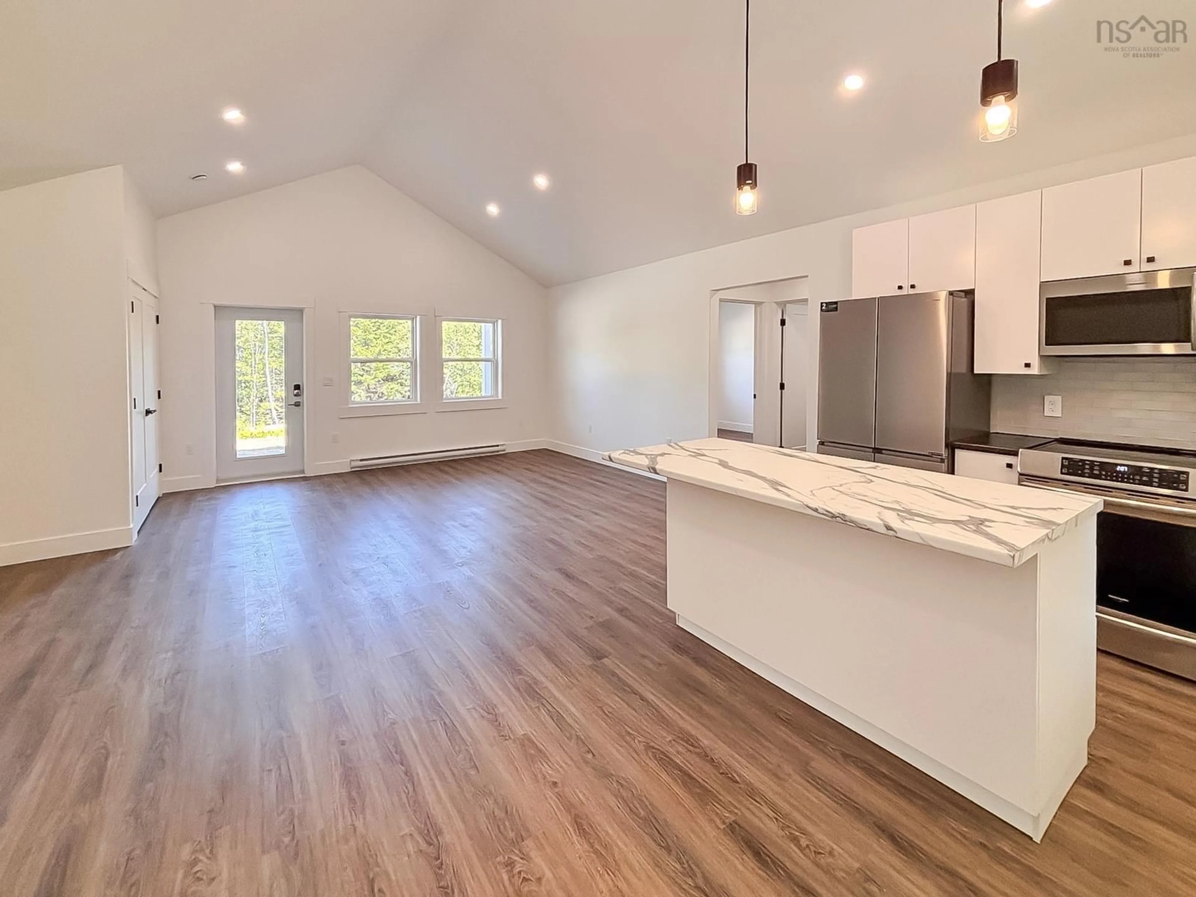 Open concept kitchen, wood/laminate floor for 37 Raspberry Crt, Italy Cross Nova Scotia B4V 0S5
