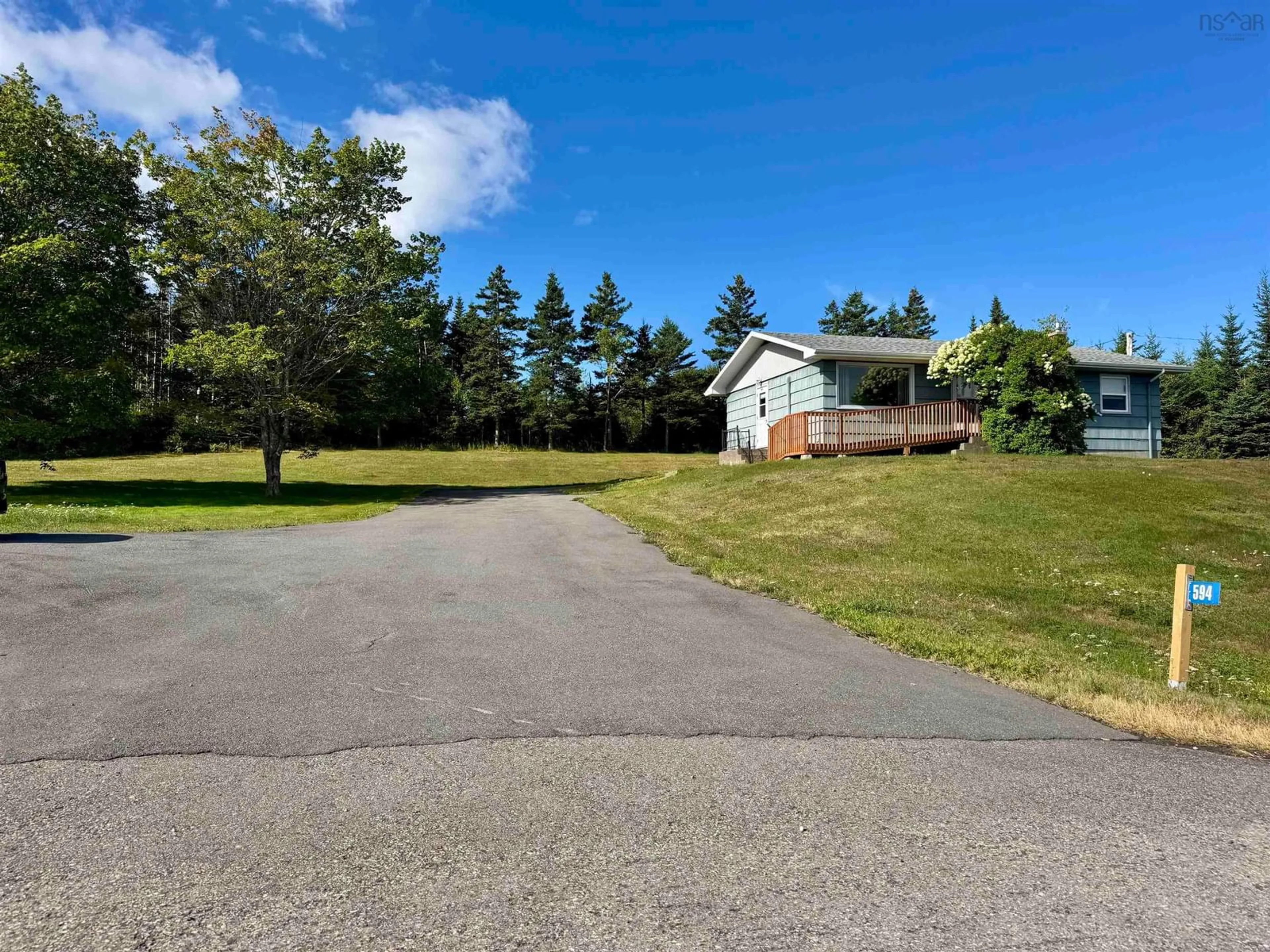 A pic from outside/outdoor area/front of a property/back of a property/a pic from drone, street for 594 Highway 247, Grand Greve Nova Scotia B0E 3B0
