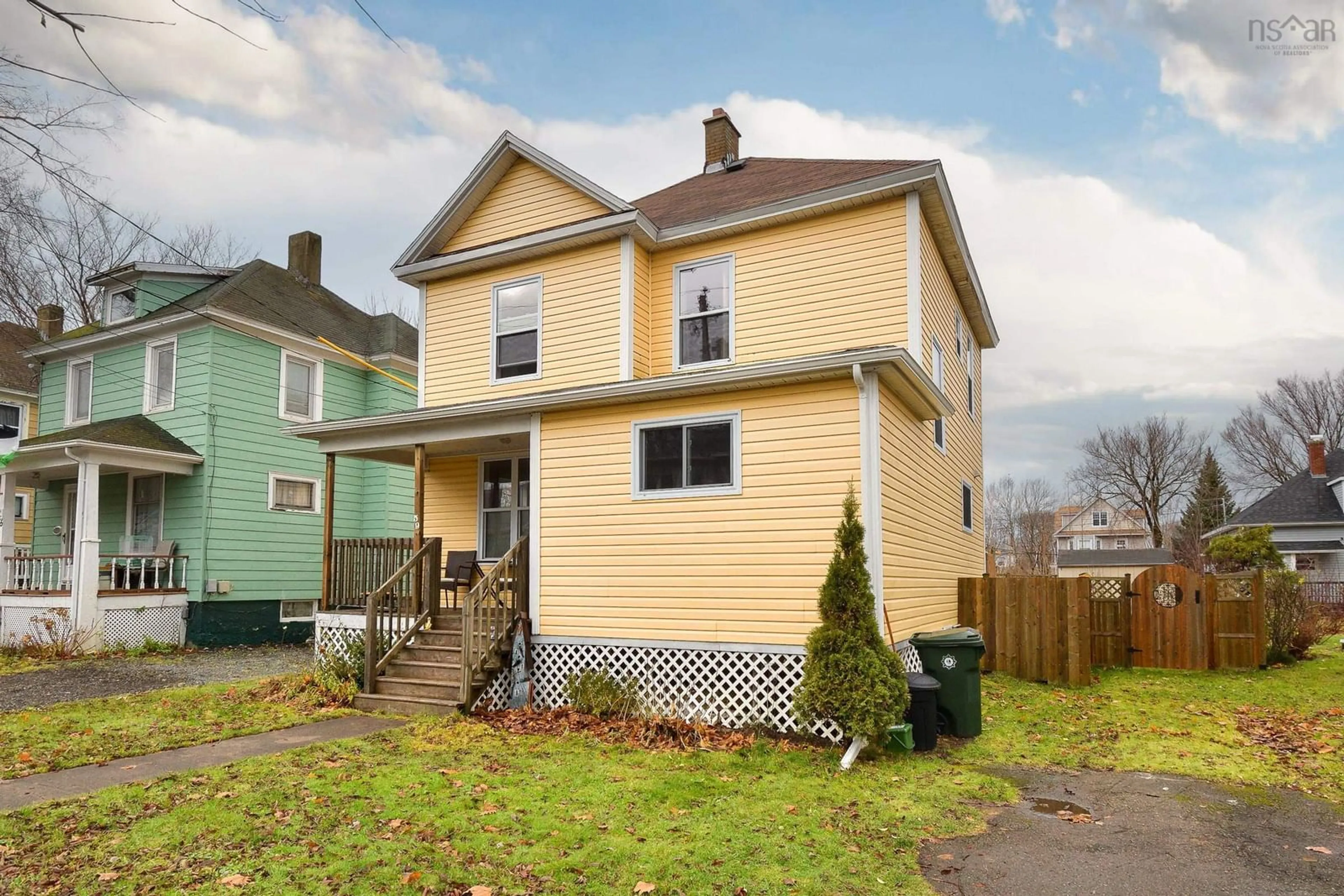 Home with vinyl exterior material, street for 59 Milton St, Sydney Nova Scotia B1P 4L9