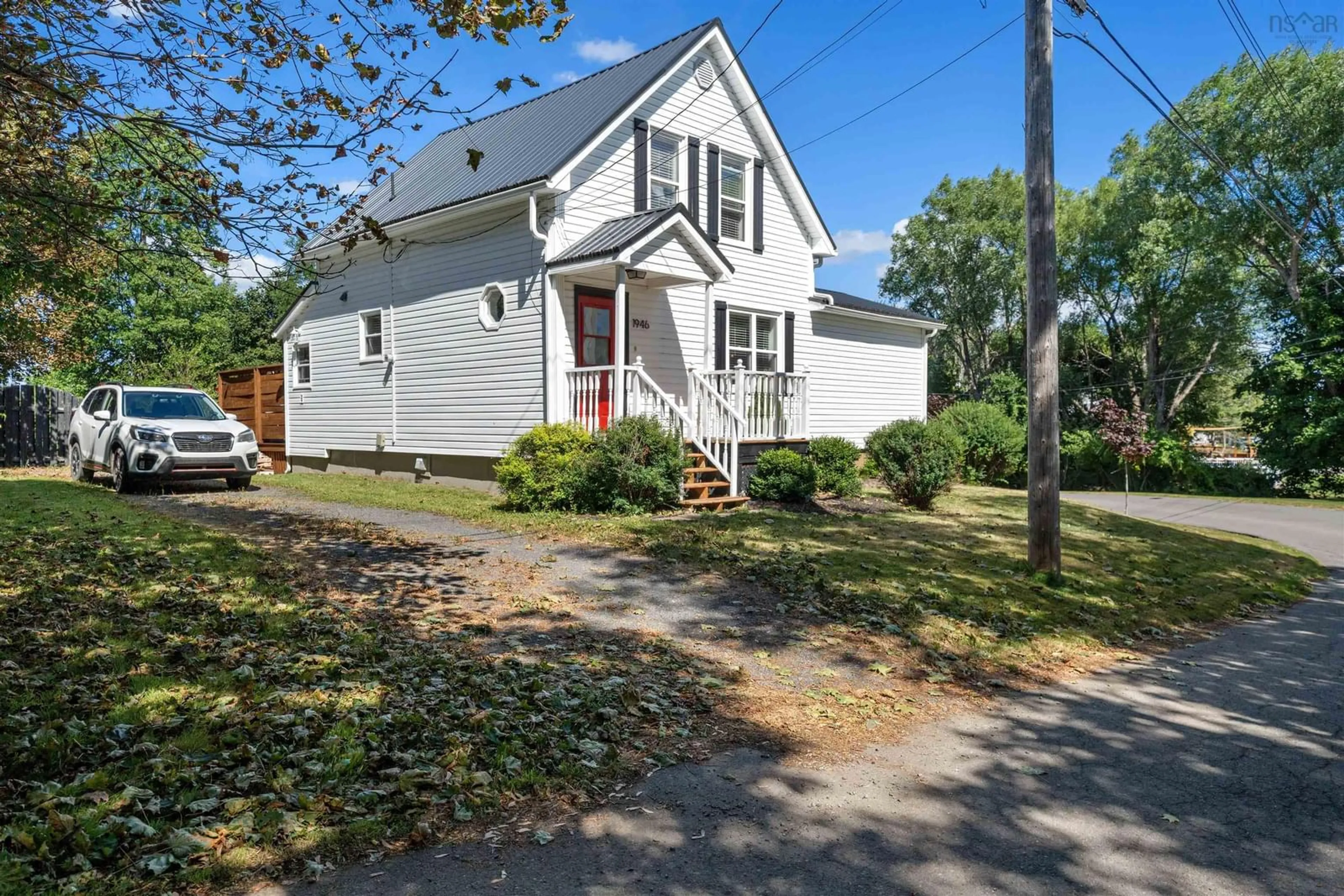 Home with vinyl exterior material, street for 1946 West St, Westville Nova Scotia B0K 2A0