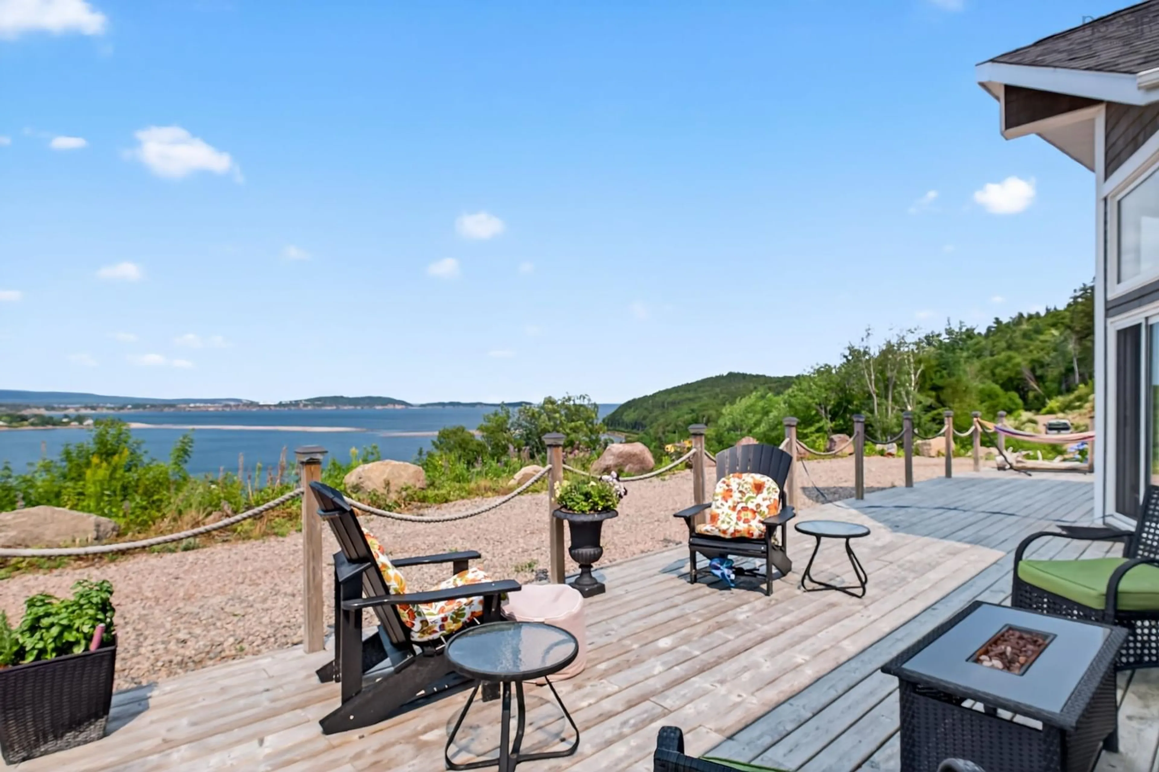 Patio, water/lake/river/ocean view for 39132 Cabot Trail, Ingonish Ferry Nova Scotia B0C 1L0