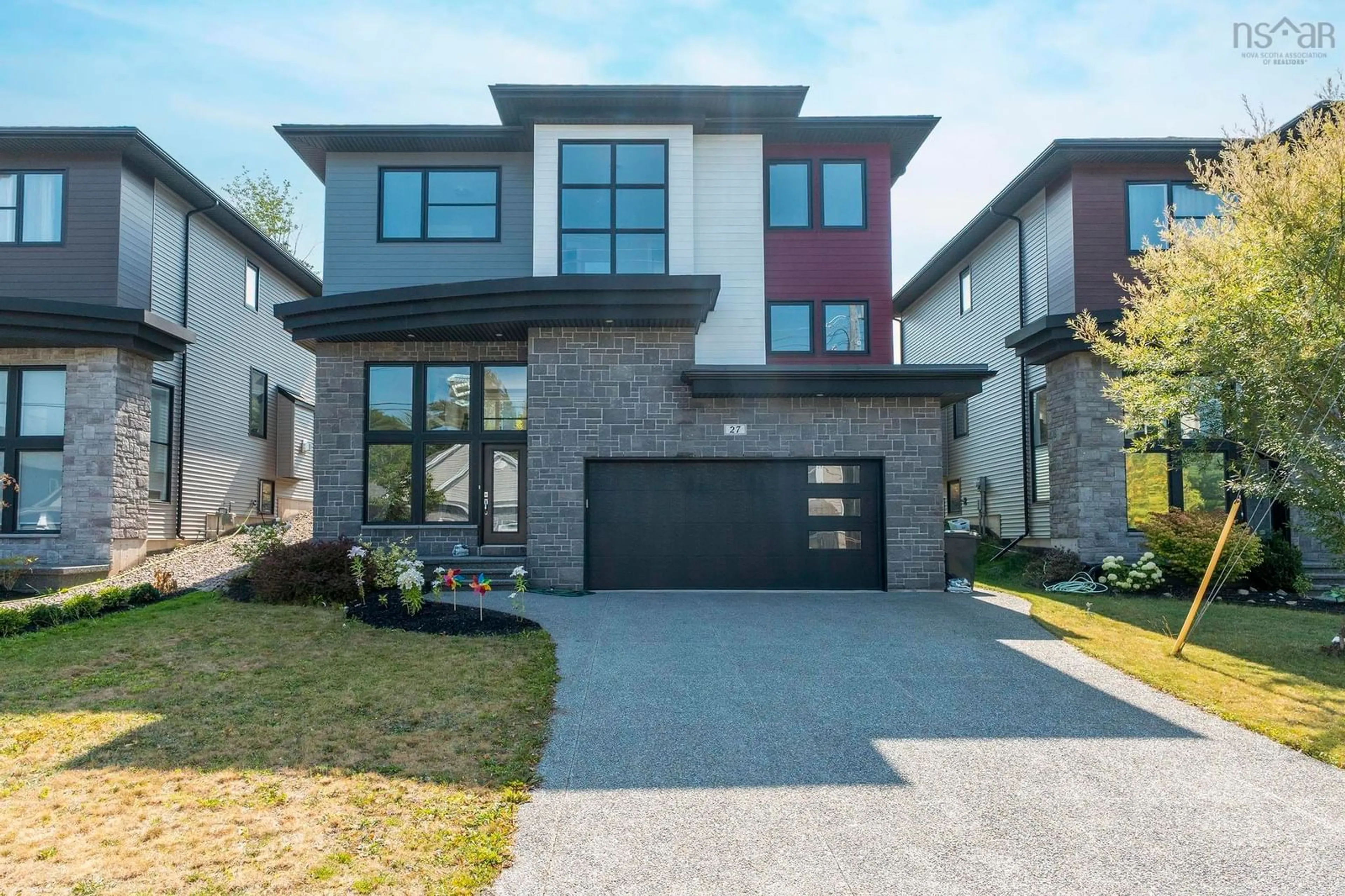 Home with brick exterior material, street for 27 Amesbury Gate, West Bedford Nova Scotia B4B 0R5
