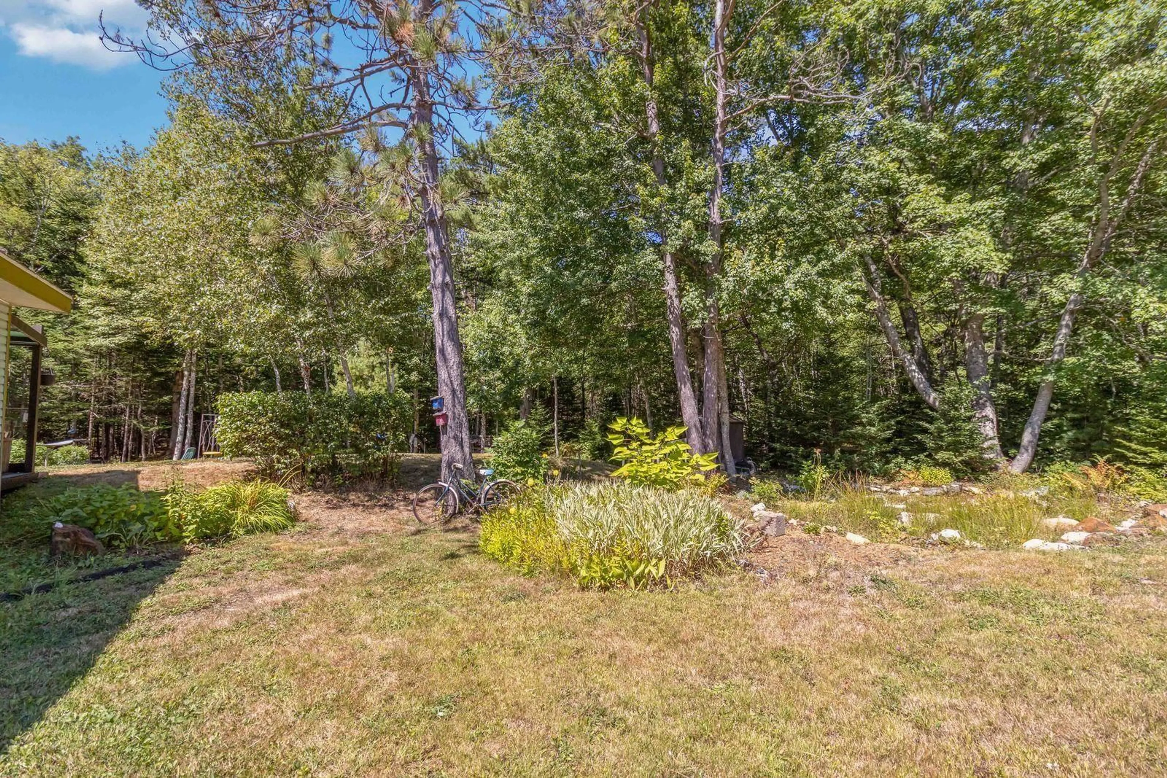 Patio, forest/trees view for 4924 Highway 210 Hwy, Greenfield Nova Scotia B0T 1E0