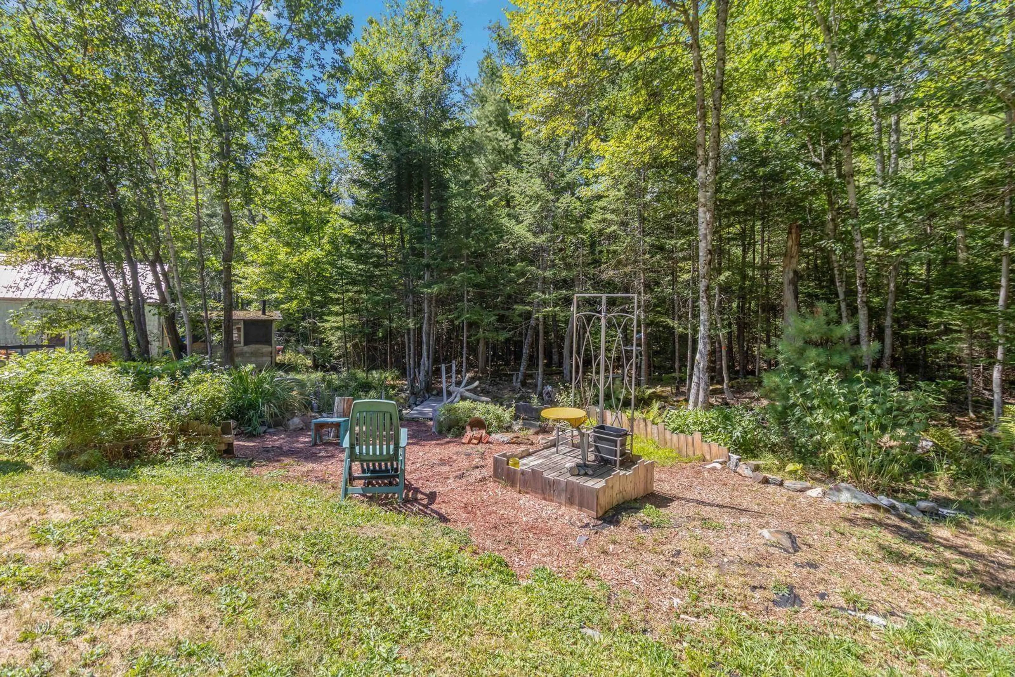Patio, forest/trees view for 4924 Highway 210 Hwy, Greenfield Nova Scotia B0T 1E0