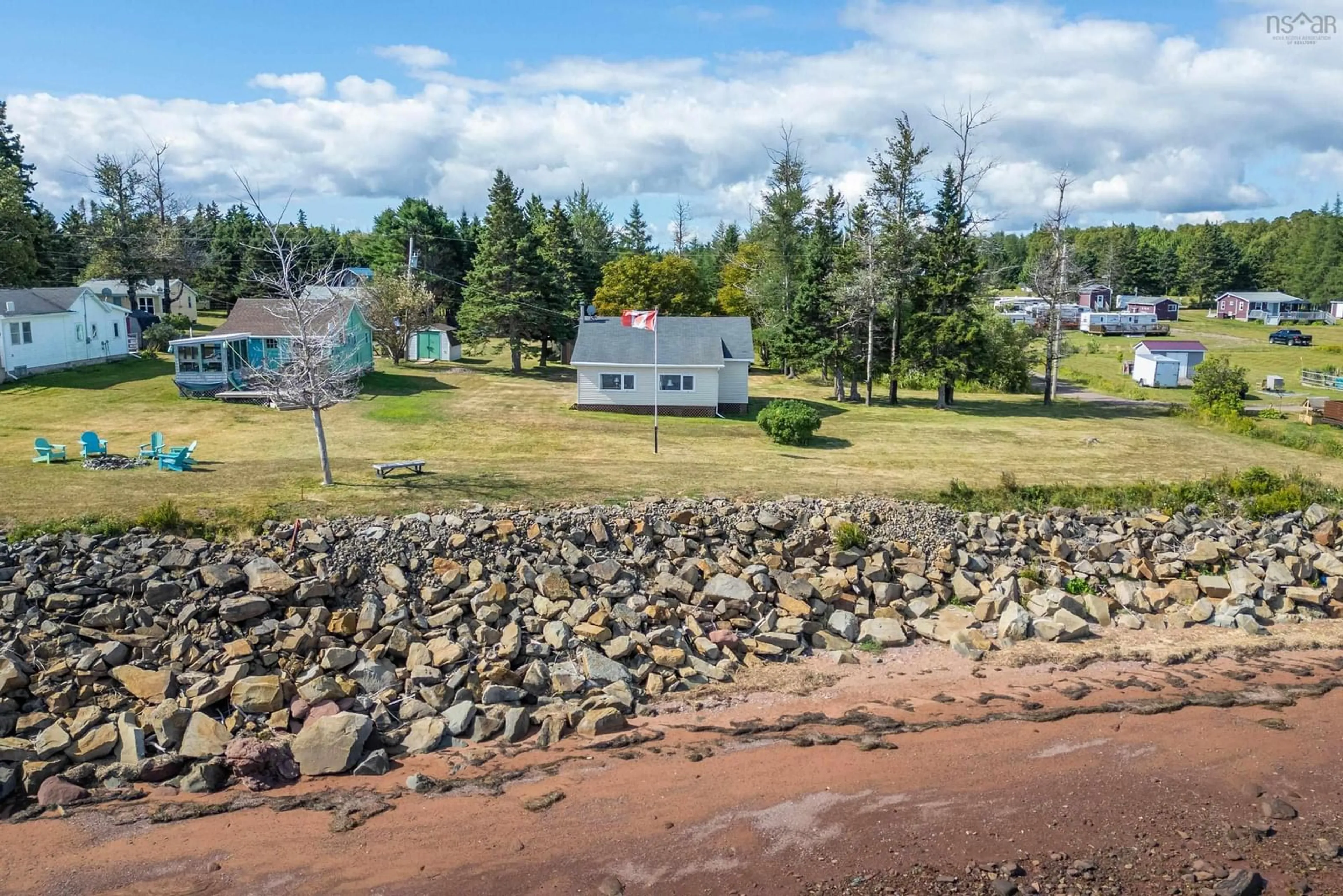 A pic from outside/outdoor area/front of a property/back of a property/a pic from drone, water/lake/river/ocean view for 3 Maccan Lane, Tidnish Cross Roads Nova Scotia B4H 3X9