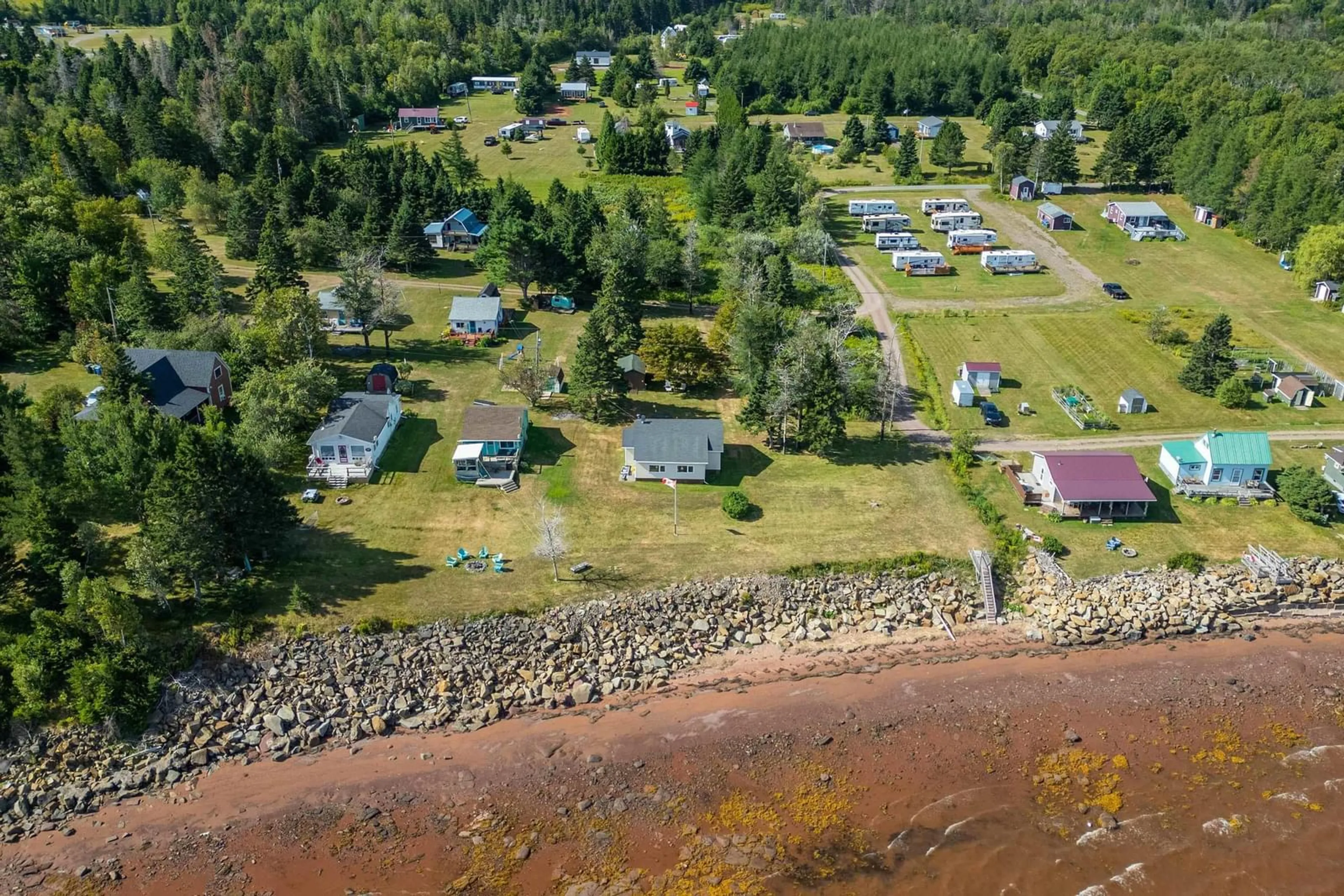 A pic from outside/outdoor area/front of a property/back of a property/a pic from drone, water/lake/river/ocean view for 3 Maccan Lane, Tidnish Cross Roads Nova Scotia B4H 3X9