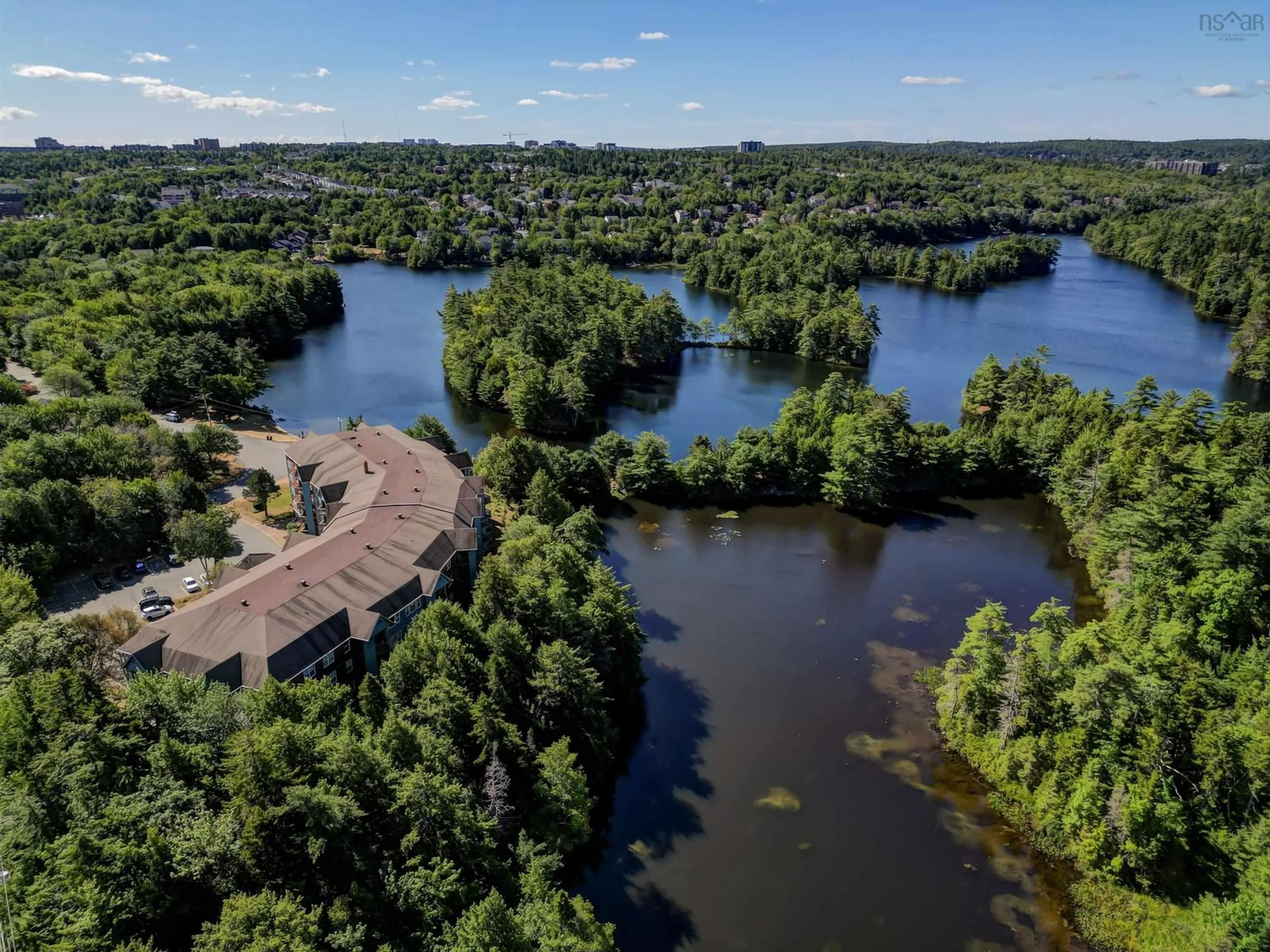 A pic from outside/outdoor area/front of a property/back of a property/a pic from drone, water/lake/river/ocean view for 2 Lake Dr #312, Bedford Nova Scotia B4A 4H7