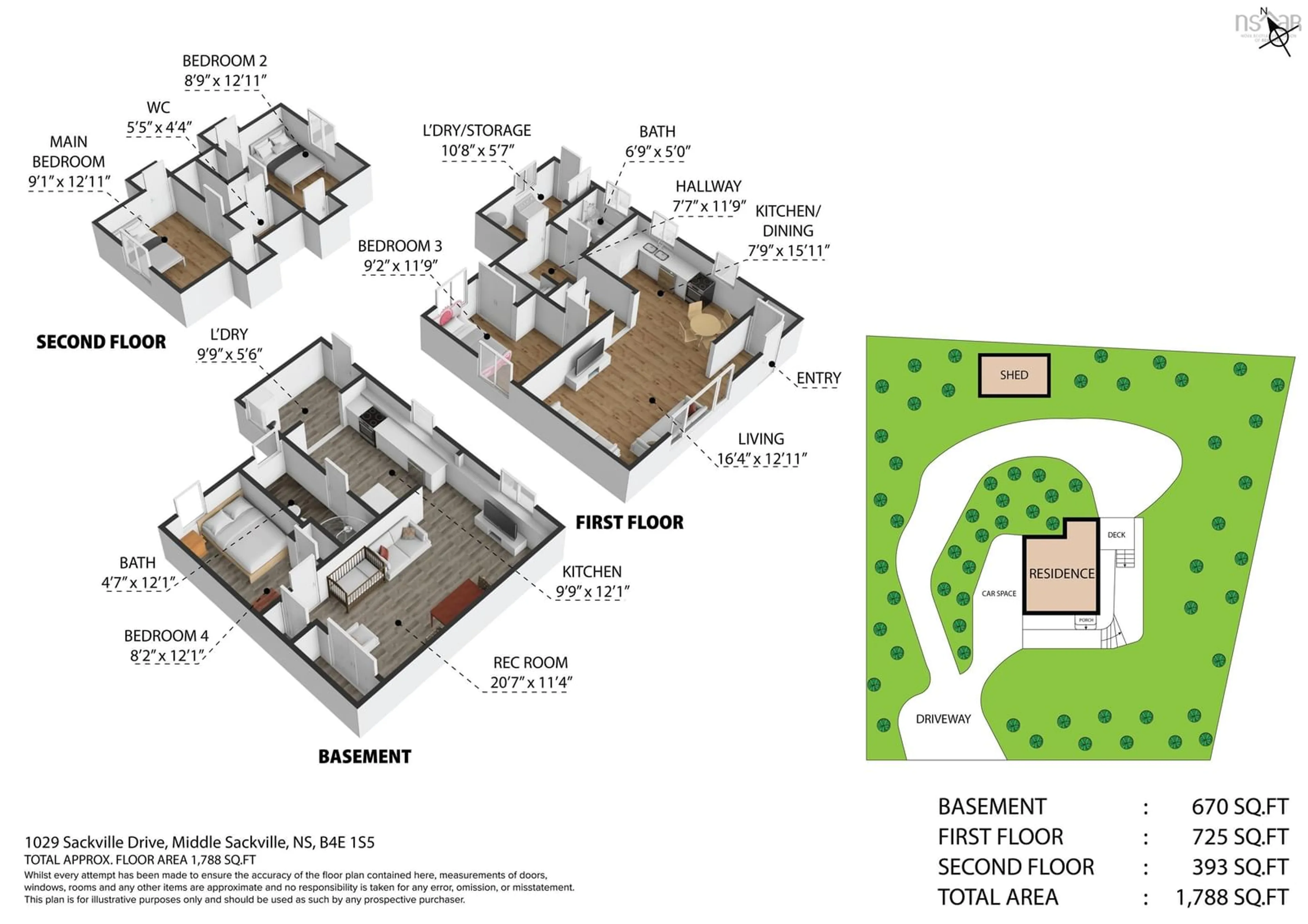 Floor plan for 1029 Sackville Dr, Lower Sackville Nova Scotia B4E 1S5
