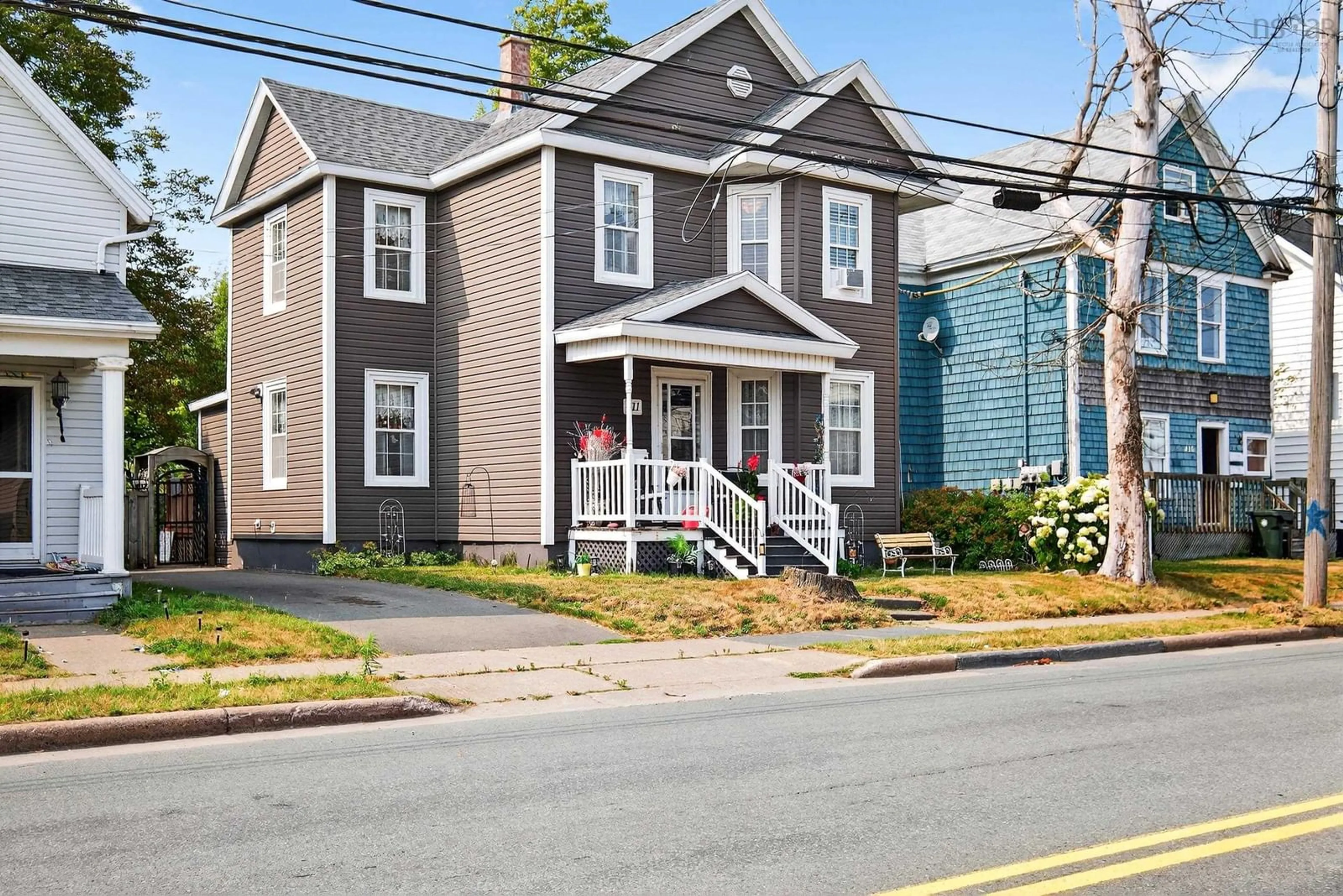 Home with vinyl exterior material, street for 411 Townsend Street, Sydney Nova Scotia B1P 6G3