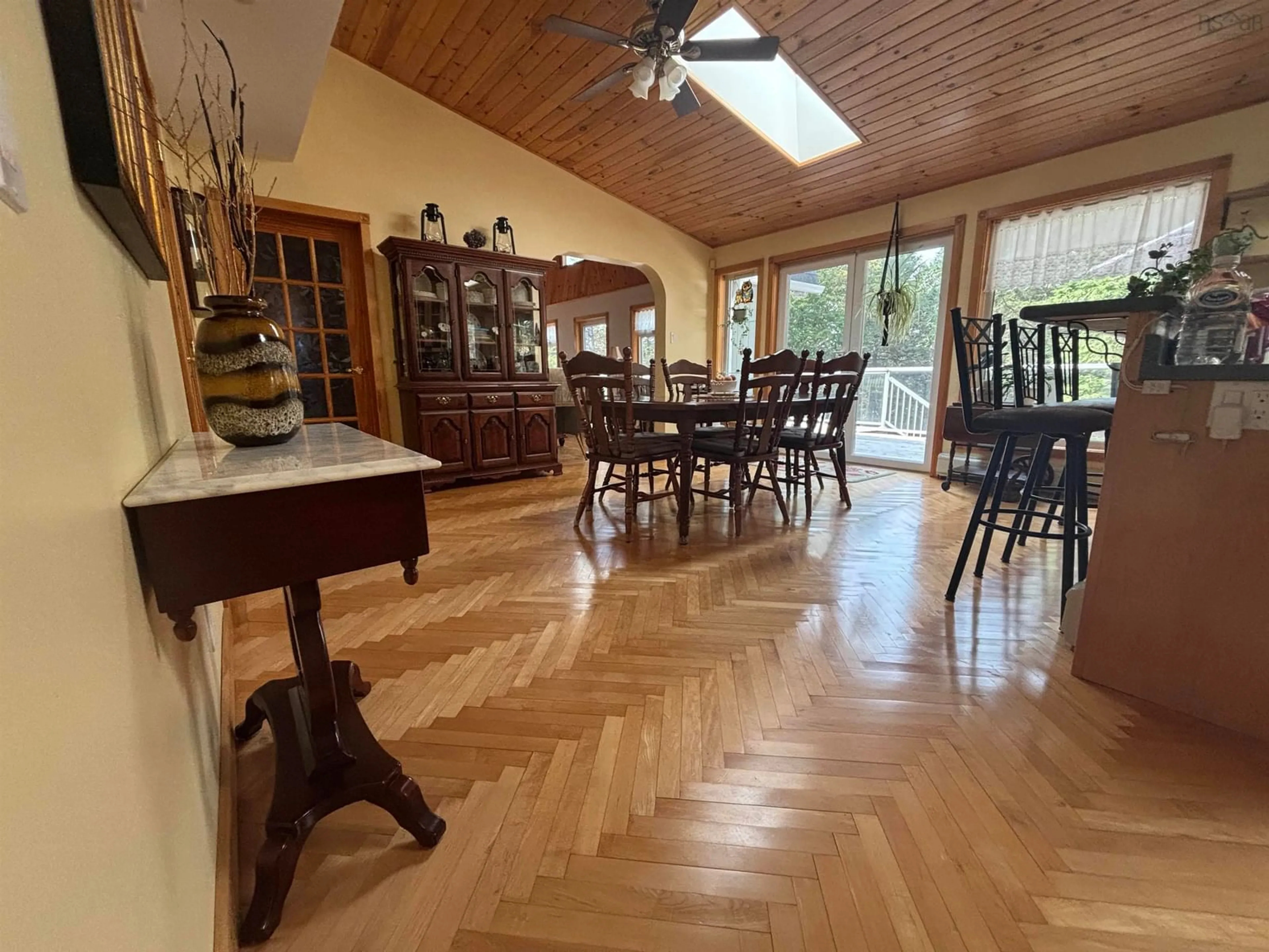 Dining room, wood/laminate floor for 69 Thumb Cap Point Rd, Labelle Nova Scotia B0T 1E0