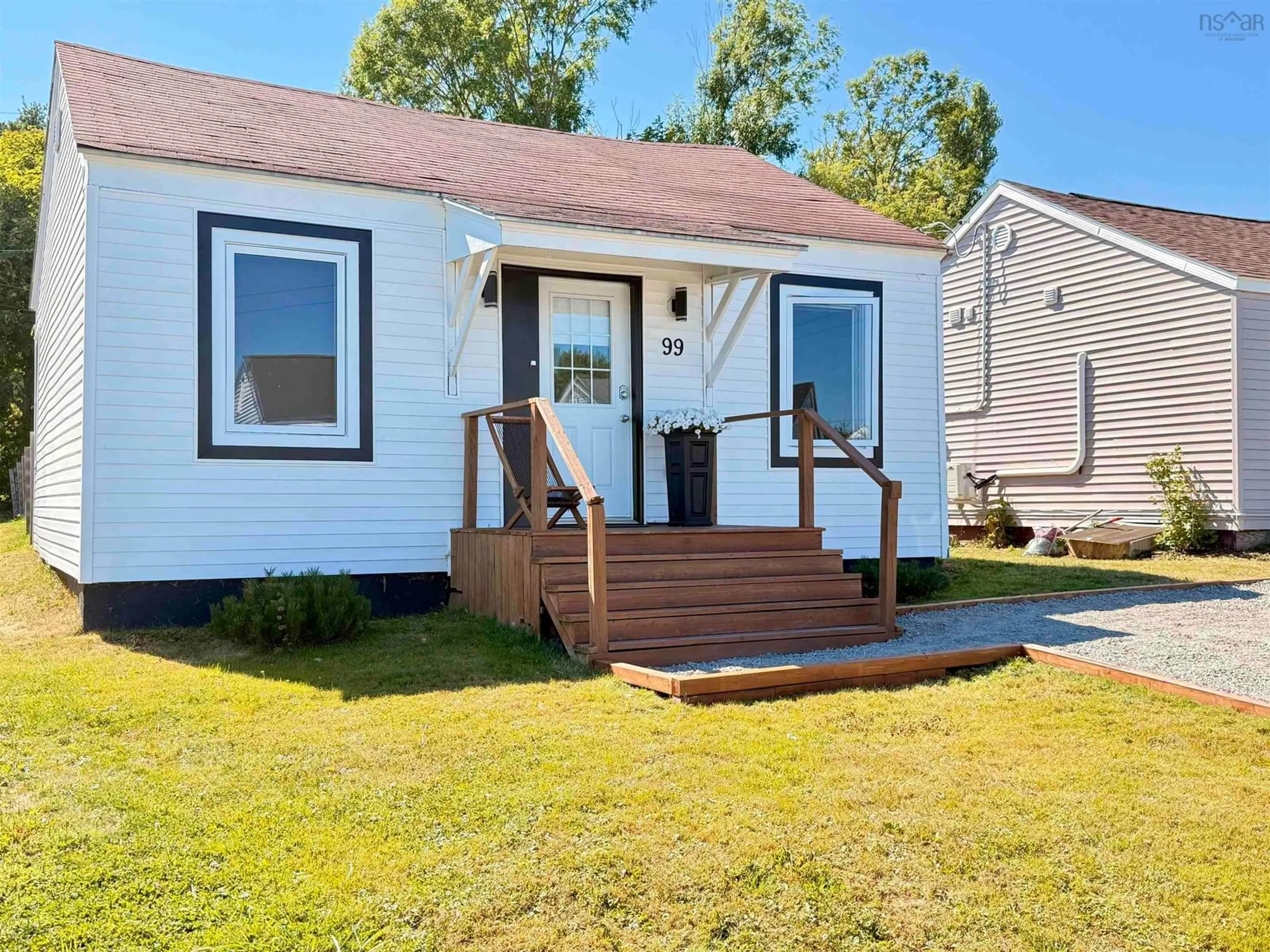 Home with vinyl exterior material, street for 99 Cedar Street, Pictou Nova Scotia B0K 1H0