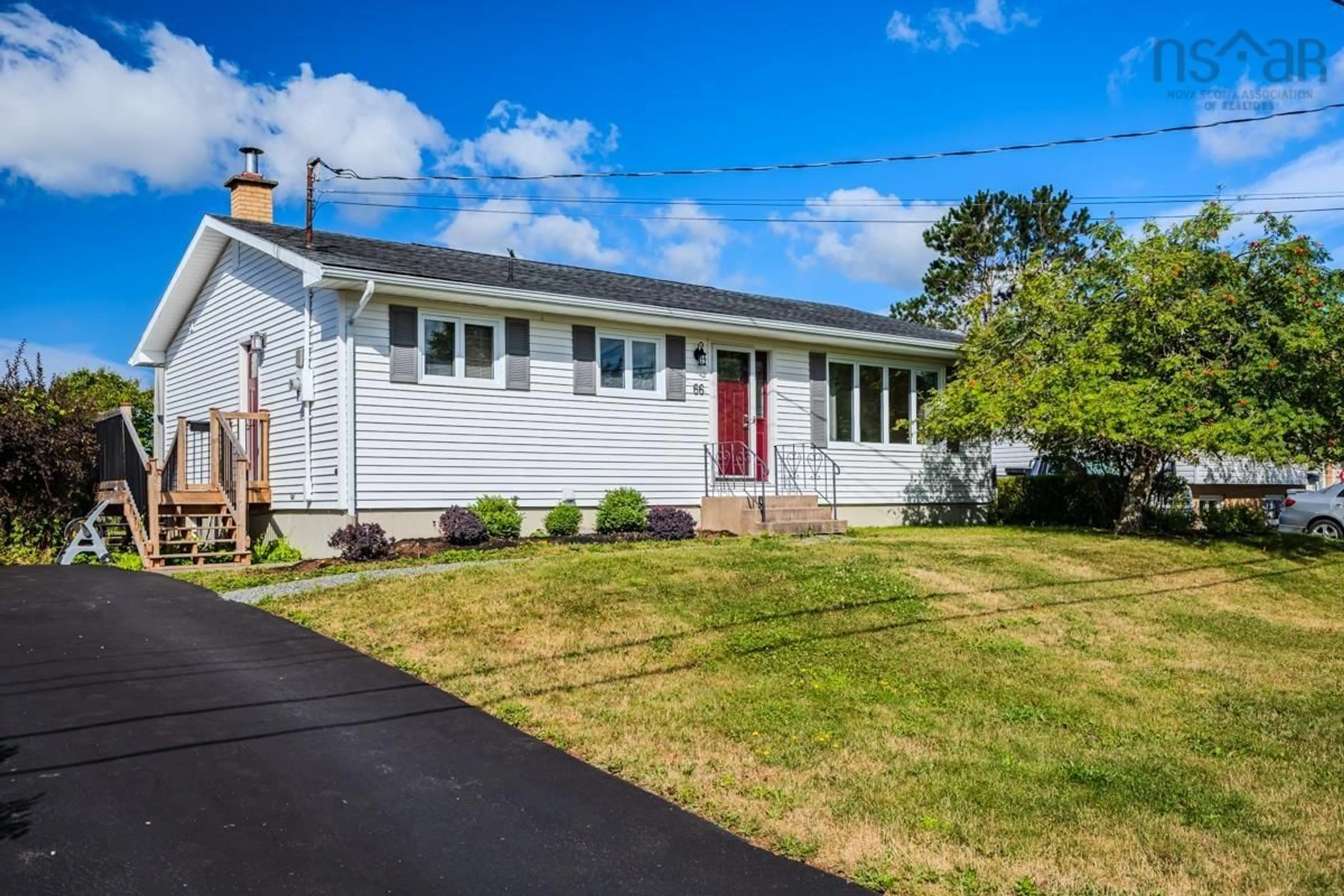 Home with vinyl exterior material, street for 66 Scenic Dr, Bible Hill Nova Scotia B2N 4N5