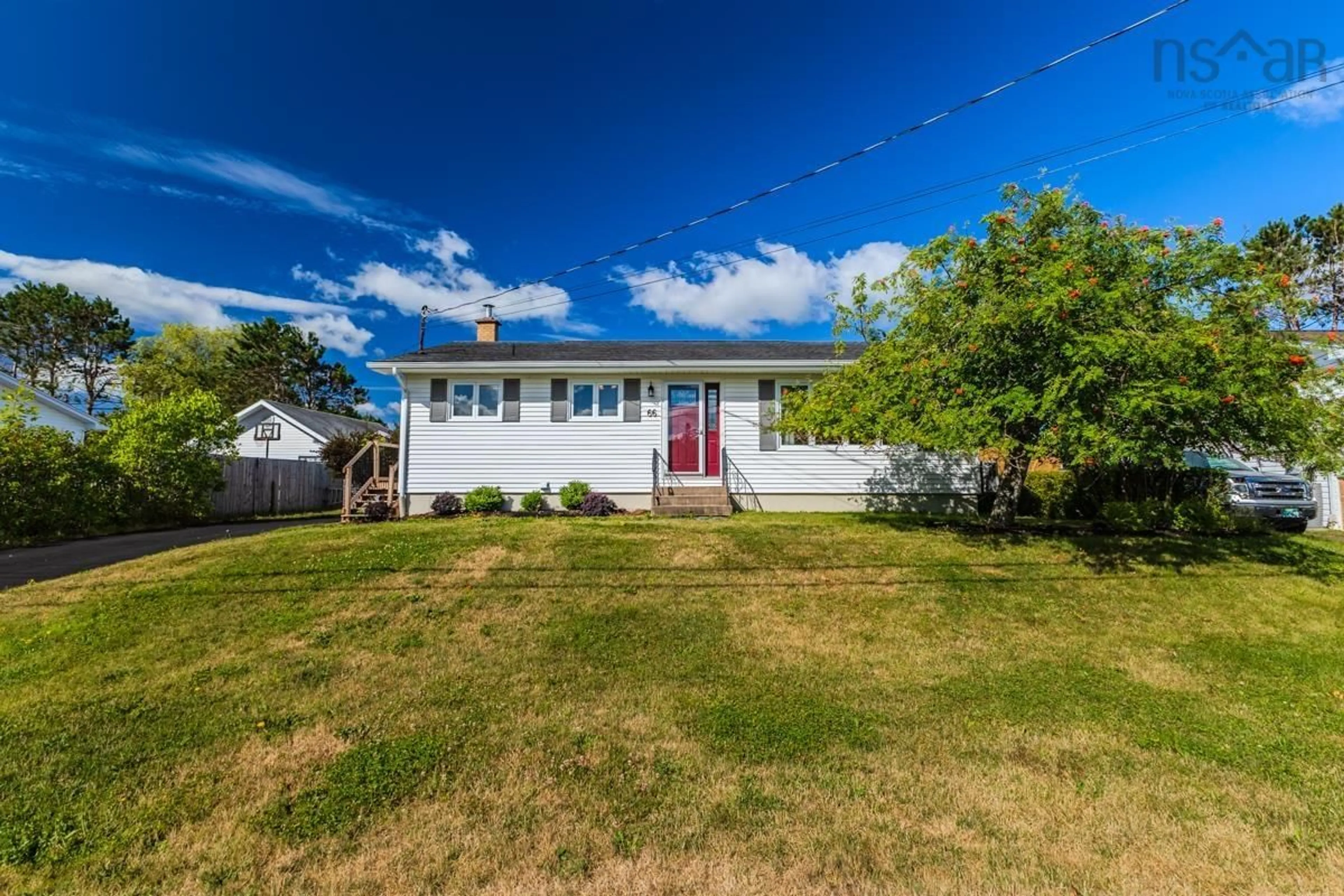 A pic from outside/outdoor area/front of a property/back of a property/a pic from drone, street for 66 Scenic Dr, Bible Hill Nova Scotia B2N 4N5