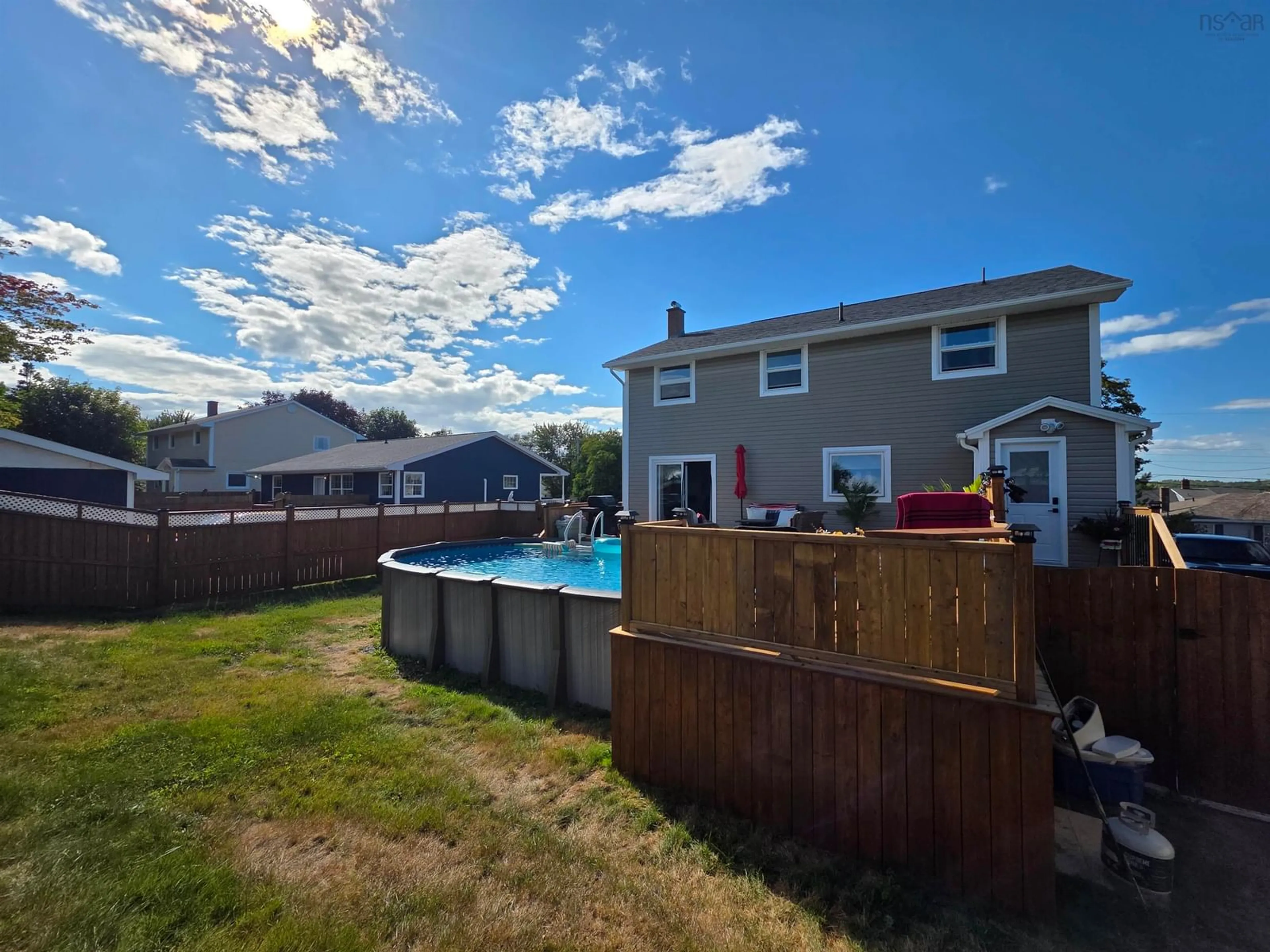 A pic from outside/outdoor area/front of a property/back of a property/a pic from drone, water/lake/river/ocean view for 53 Holyrood Dr, Sydney Nova Scotia B1S 1Y1