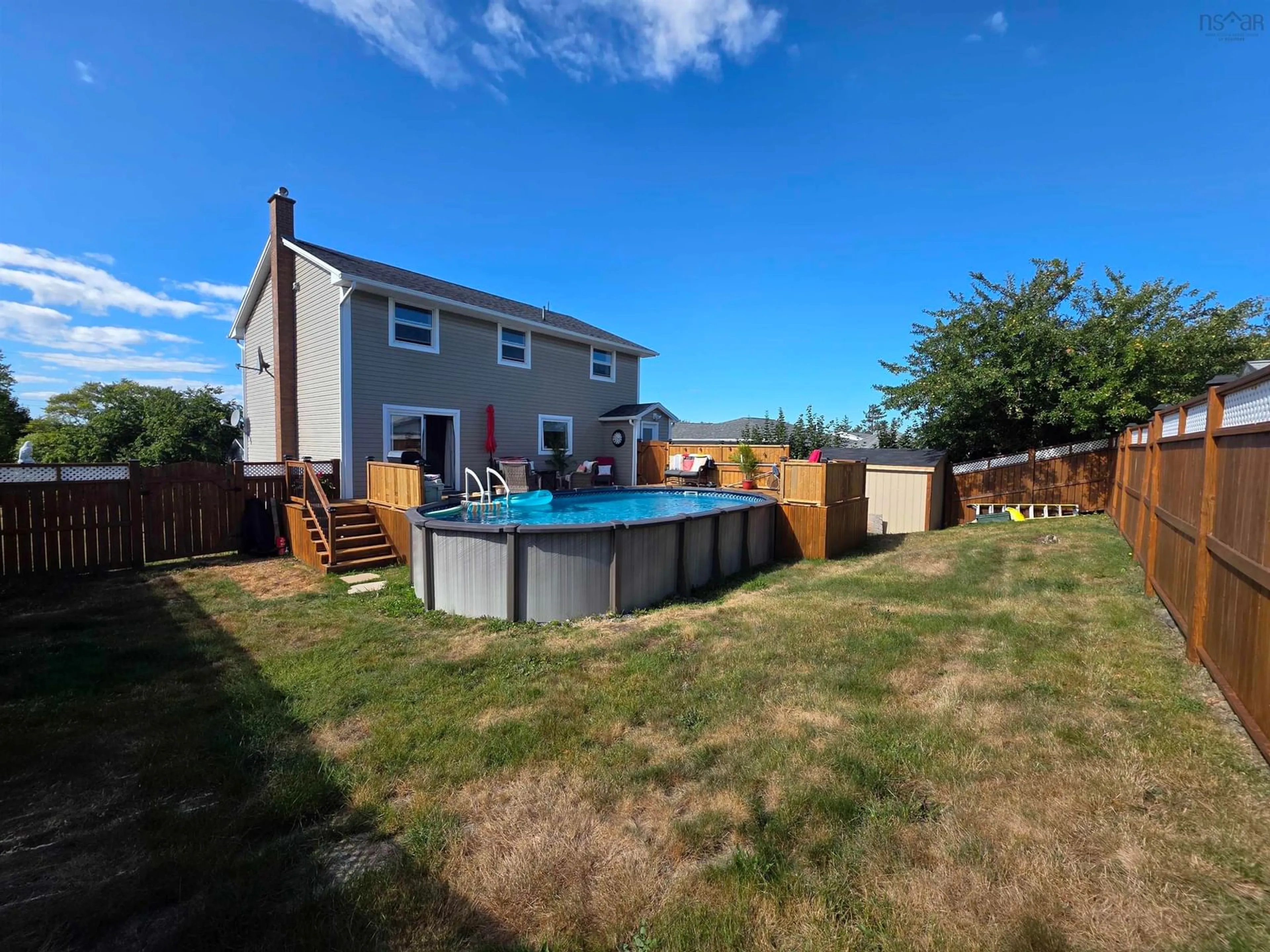 A pic from outside/outdoor area/front of a property/back of a property/a pic from drone, water/lake/river/ocean view for 53 Holyrood Dr, Sydney Nova Scotia B1S 1Y1