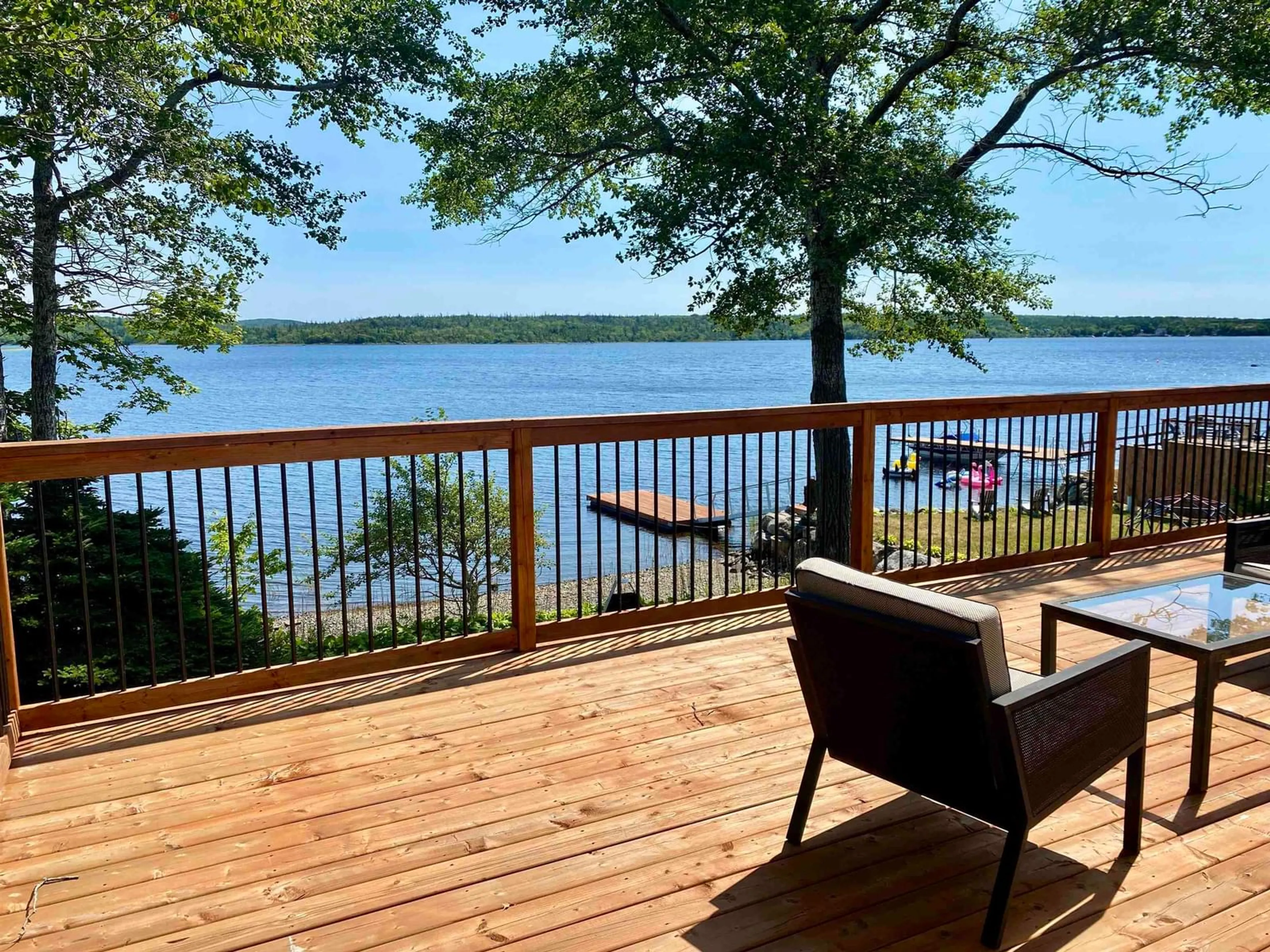 Patio, water/lake/river/ocean view for 23 Juniper Lane, Upper Lakeville Nova Scotia B0J 1W0