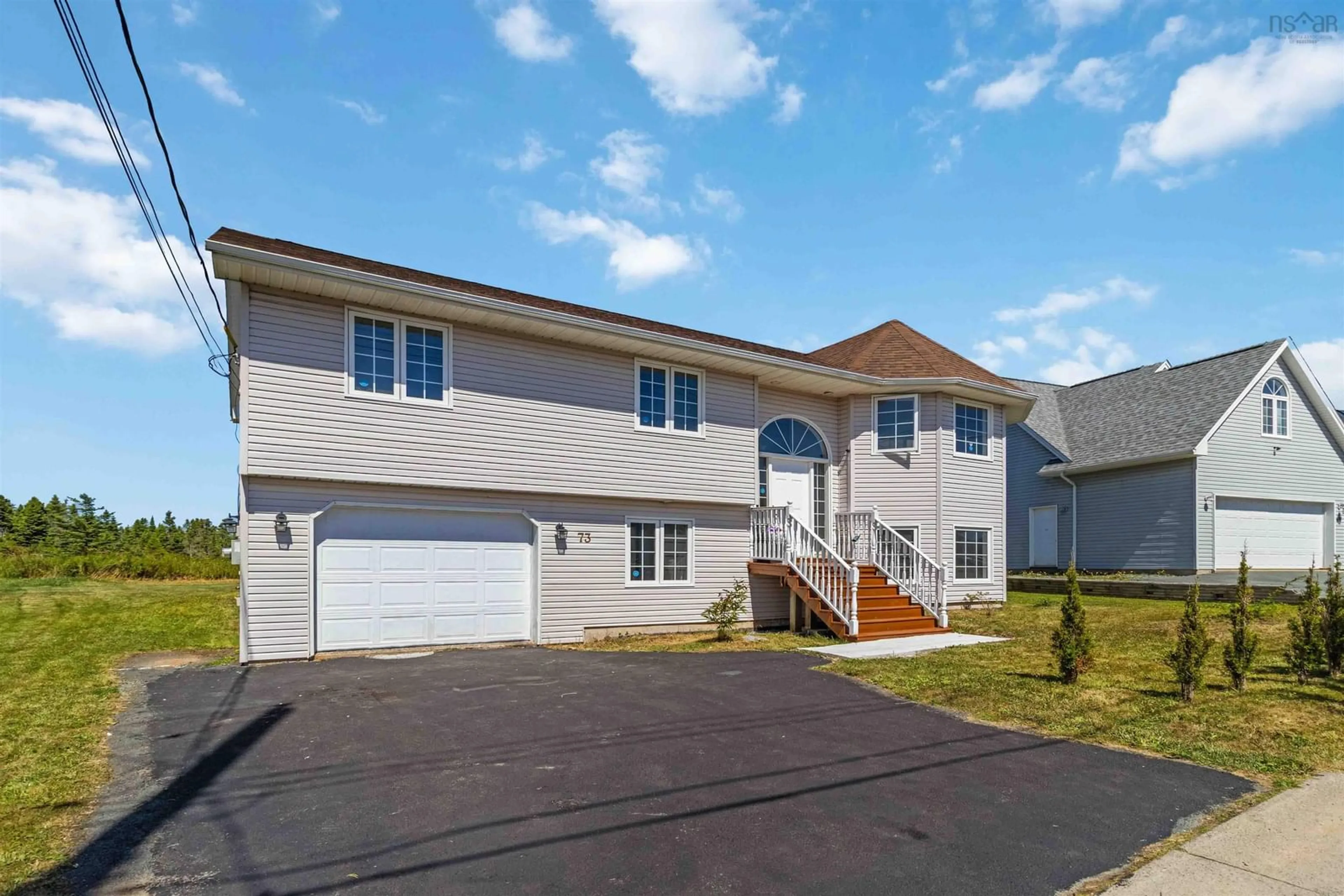 Home with vinyl exterior material, street for 73 Sea Spray Dr, Eastern Passage Nova Scotia B3G 1S5
