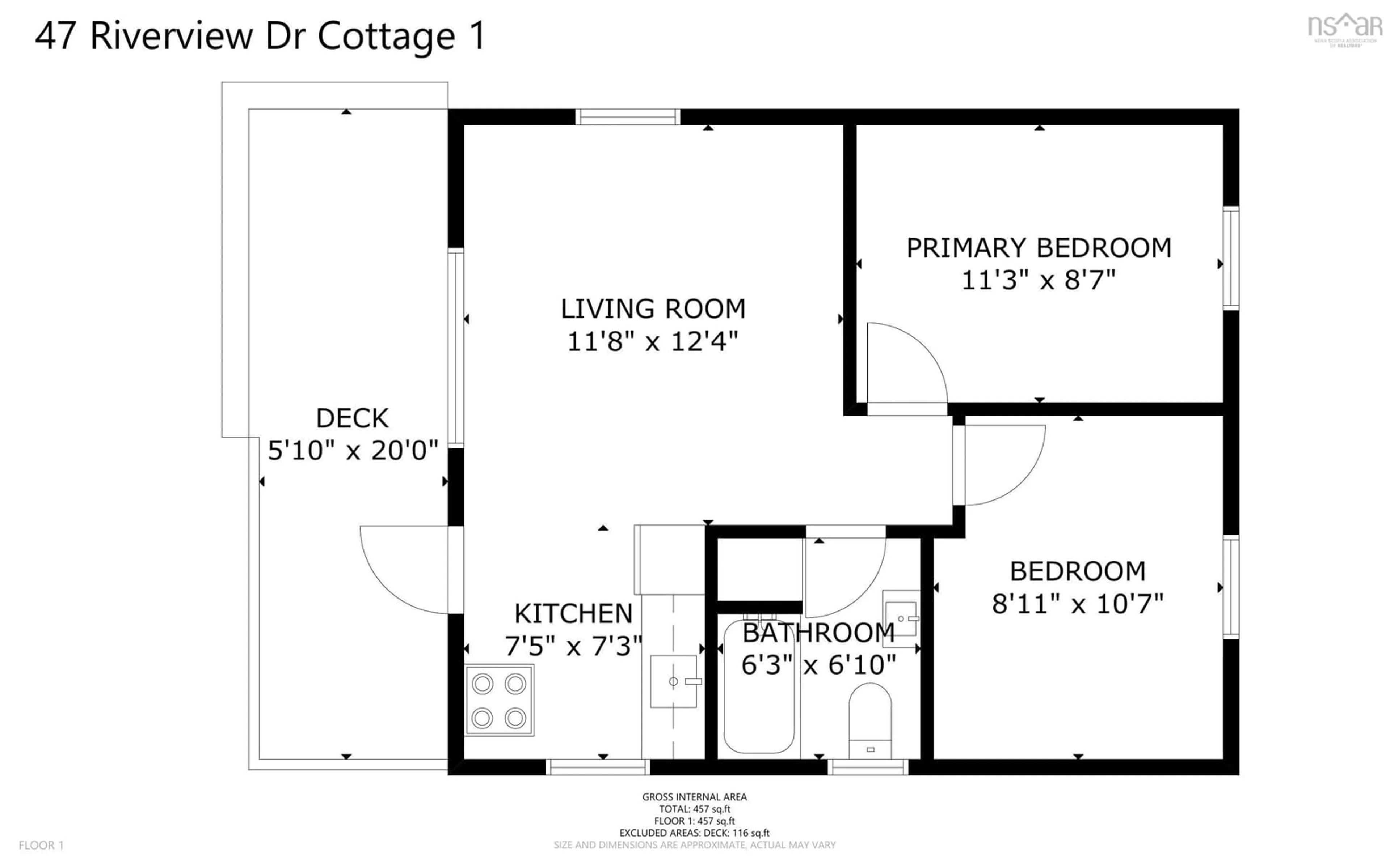 Floor plan for 47 Riverview Dr, Lower Ohio Nova Scotia B0T 1W0