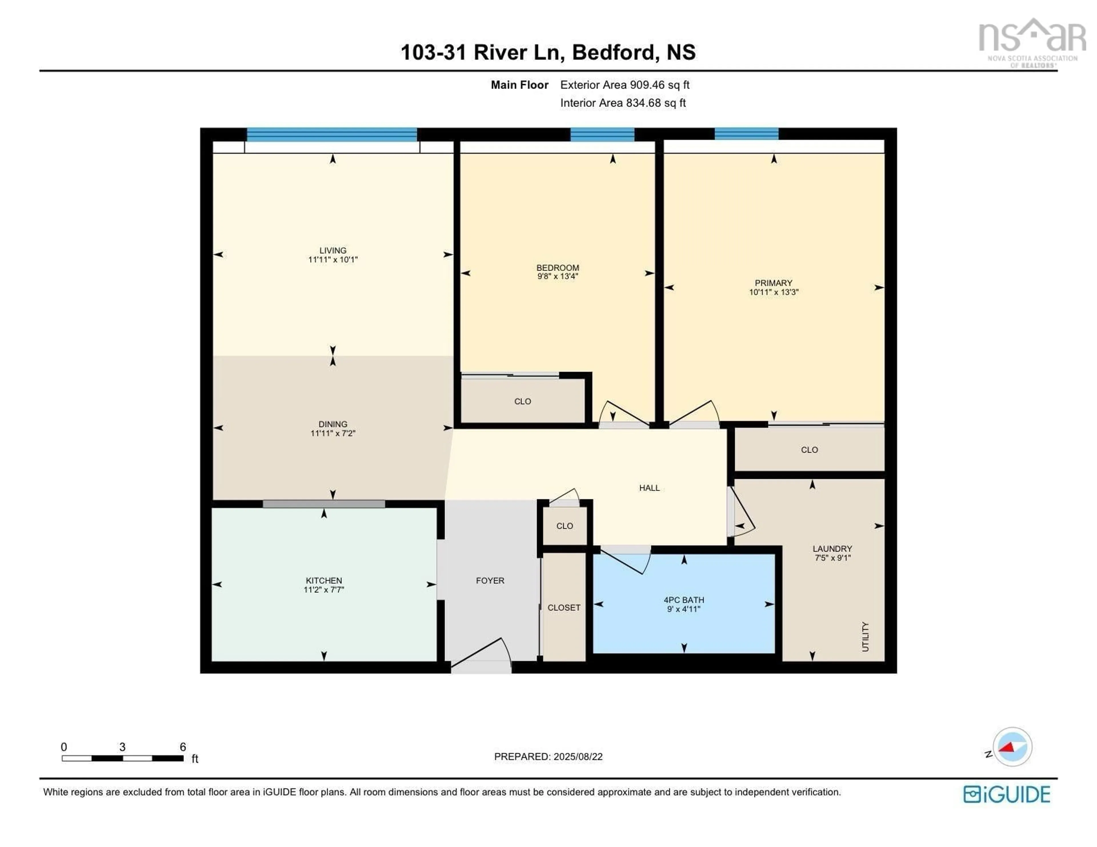 Floor plan for 31 River Lane #103, Bedford Nova Scotia B4A 3Y7