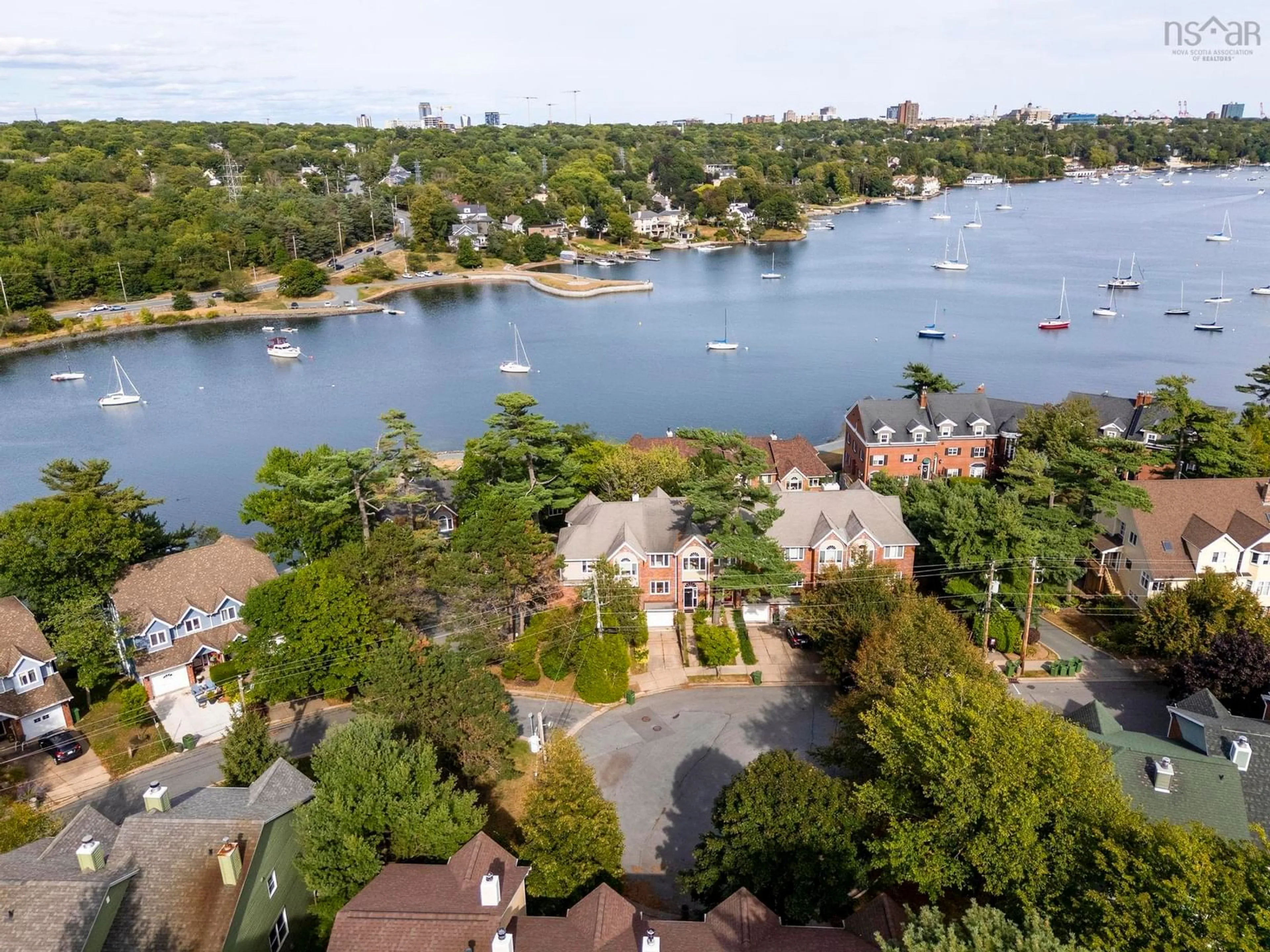 A pic from outside/outdoor area/front of a property/back of a property/a pic from drone, water/lake/river/ocean view for 107 Anchor Dr, Halifax Nova Scotia B3N 3B9