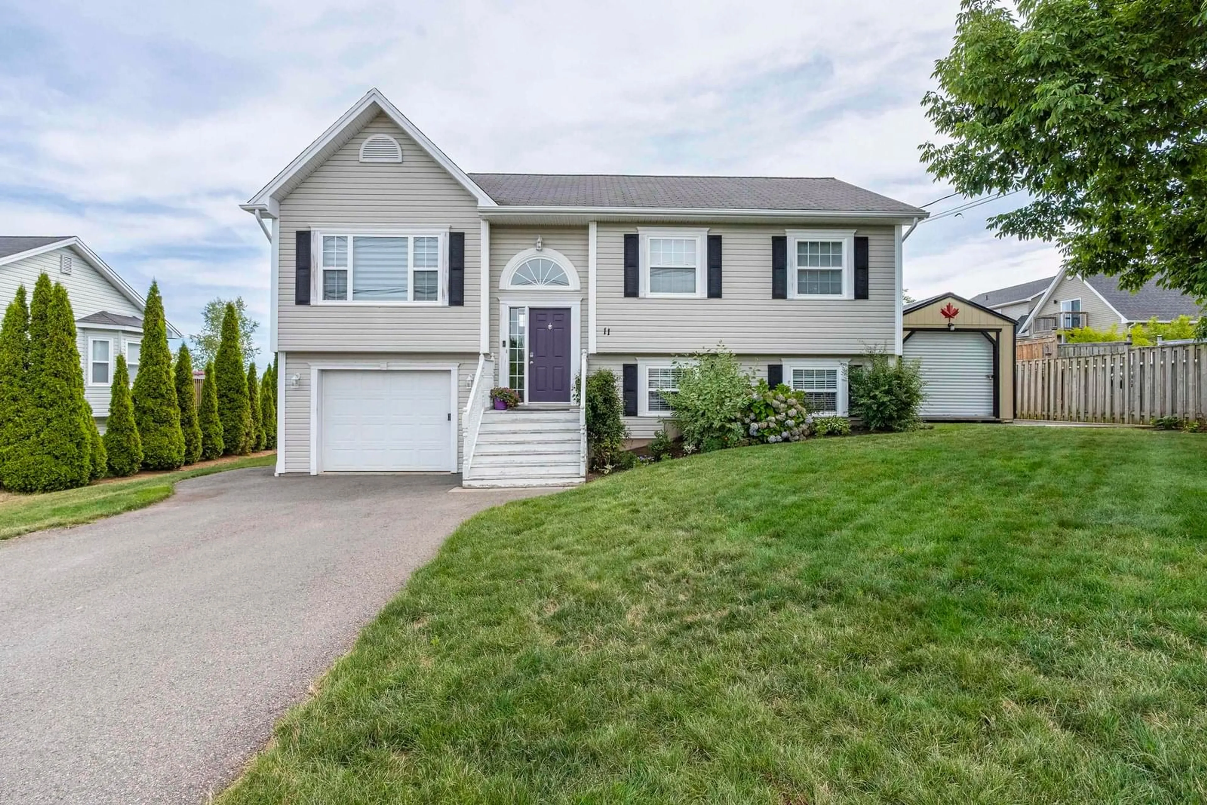 Home with vinyl exterior material, street for 11 Talon Drive Dr, North Kentville Nova Scotia B4N 0B5