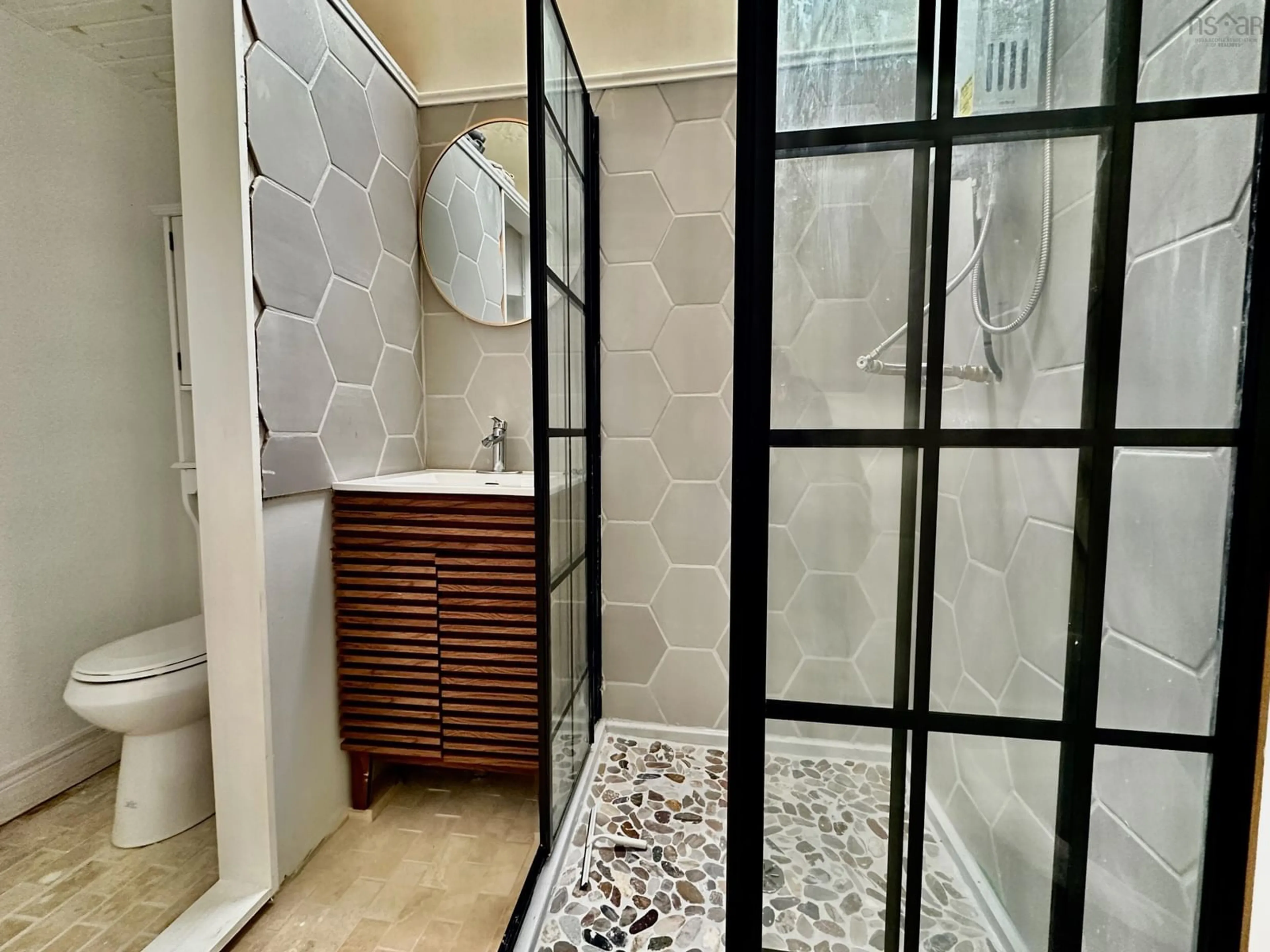 Contemporary bathroom, ceramic/tile floor for 12 Misty Bay Lane, Morris Island Nova Scotia B0W 1W0