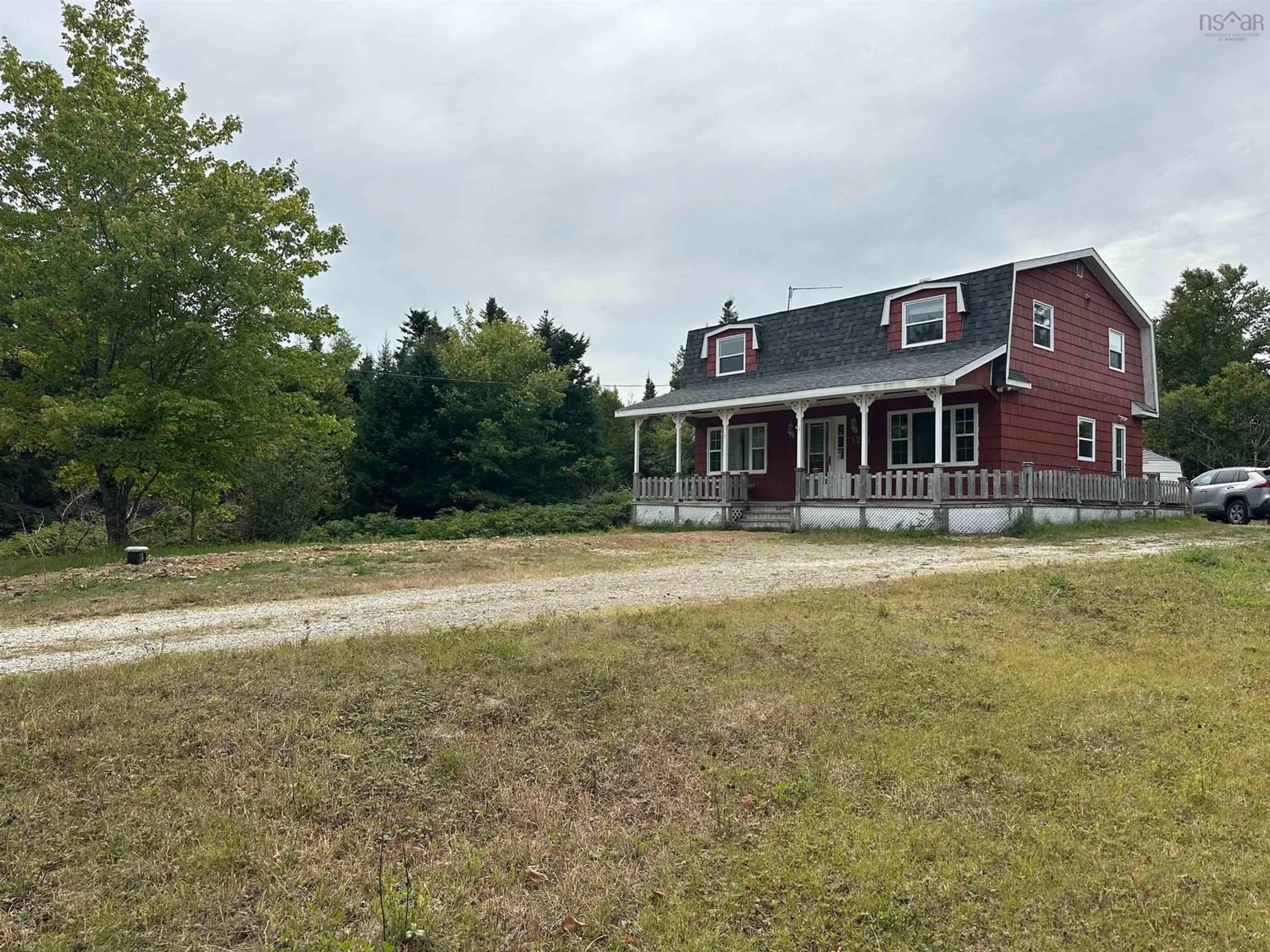 A pic from outside/outdoor area/front of a property/back of a property/a pic from drone, building for 5272 Gabarus Hwy, Big Ridge Nova Scotia B1K 1Y5