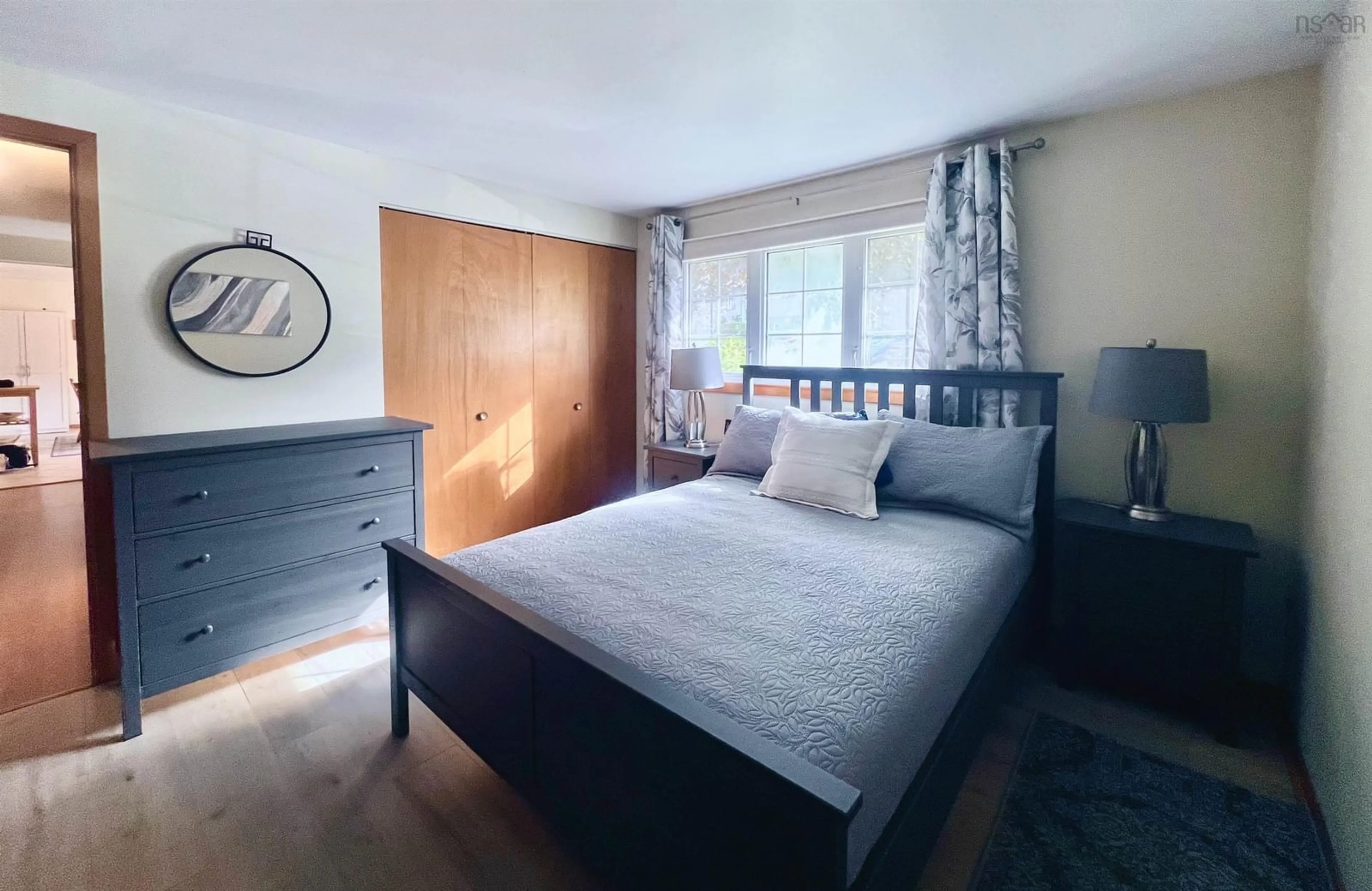 Bedroom with bed, wood/laminate floor for 32 Tremont St, Dartmouth Nova Scotia B2Y 1X2