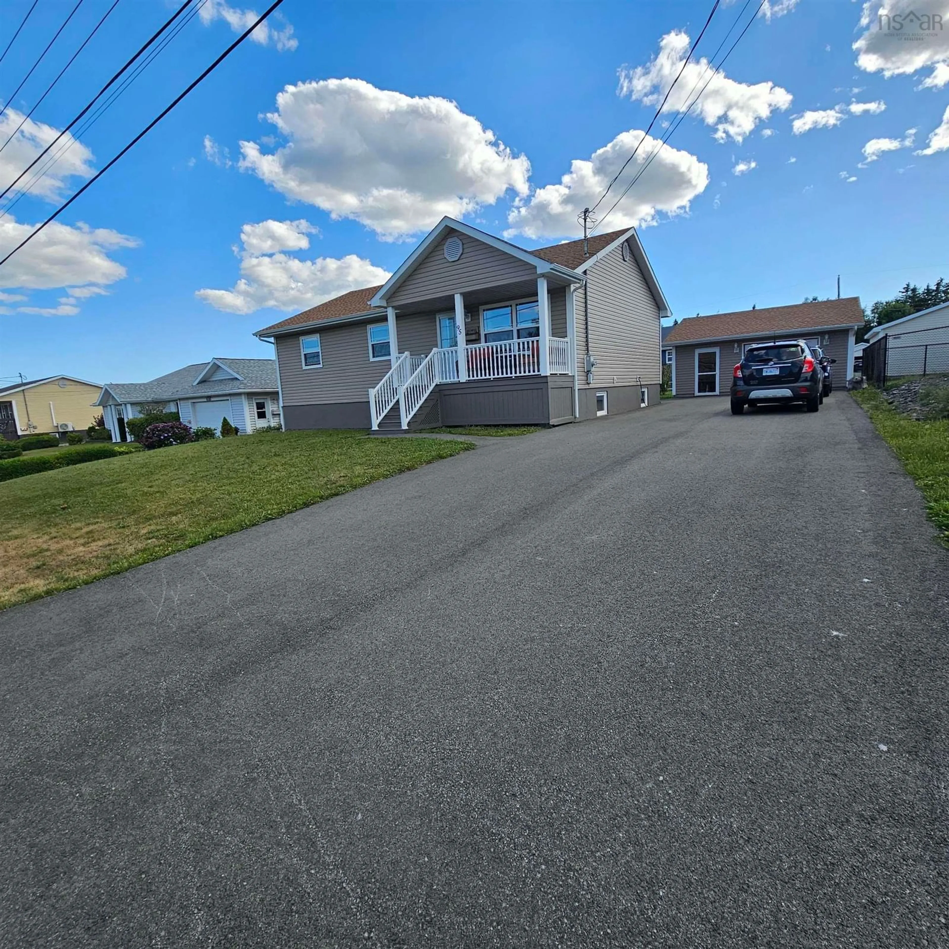 A pic from outside/outdoor area/front of a property/back of a property/a pic from drone, street for 95 Valleyview Dr, Coxheath Nova Scotia B1R 2M1