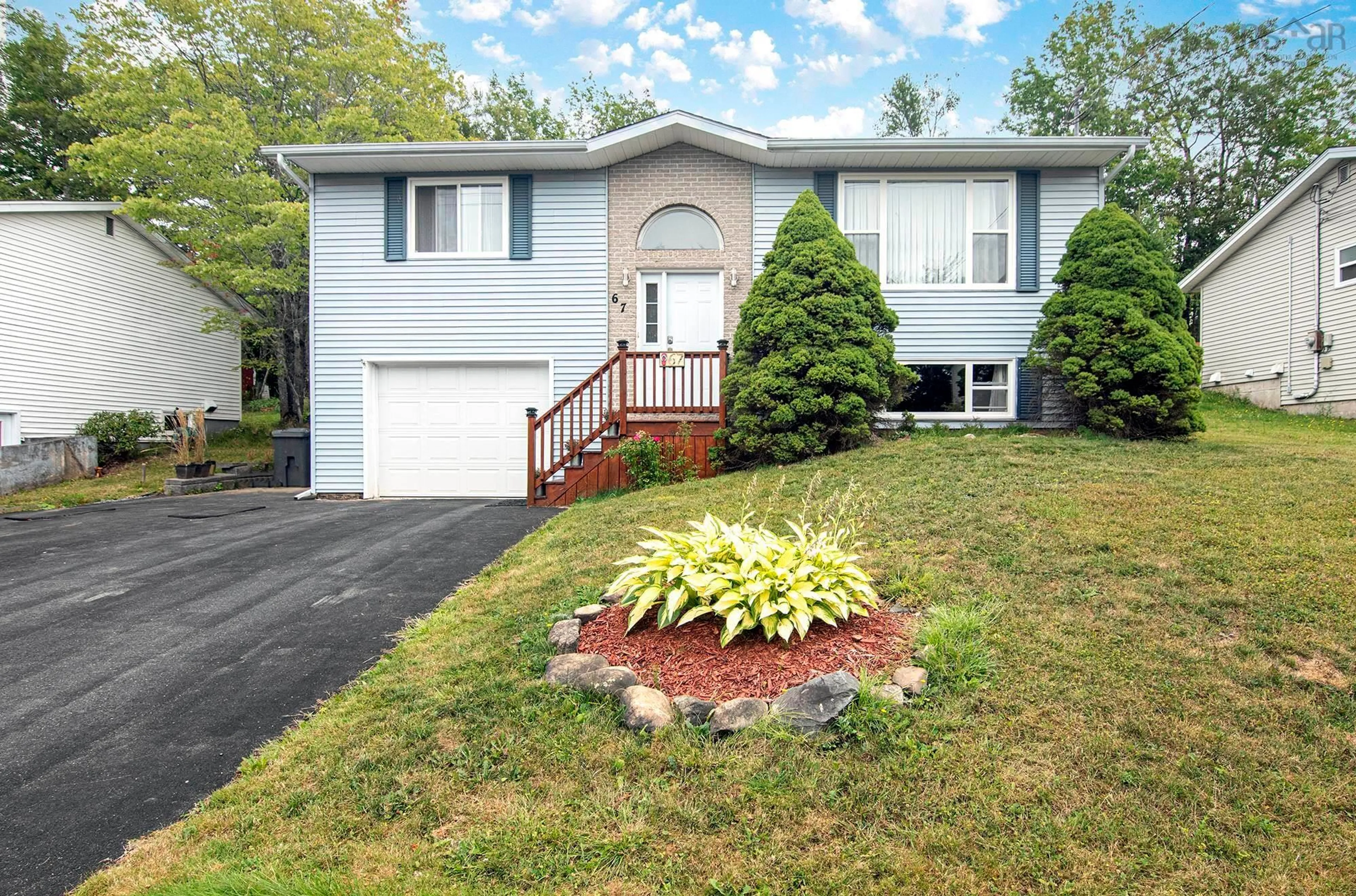 Home with vinyl exterior material, street for 67 Boxwood Cres, Lower Sackville Nova Scotia B4C 3Z1