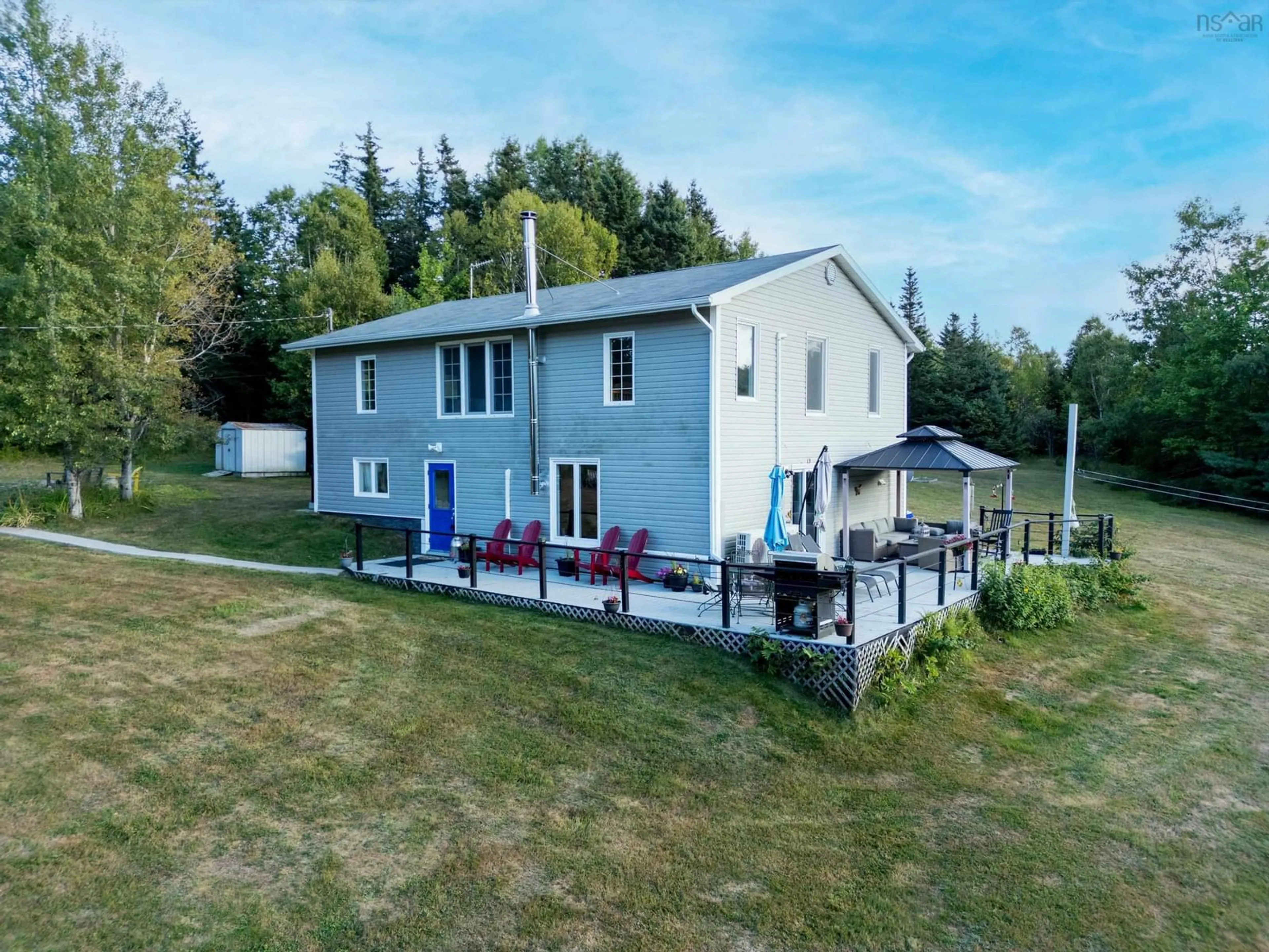 A pic from outside/outdoor area/front of a property/back of a property/a pic from drone, water/lake/river/ocean view for 5161 Kempt Head Road  South Side Boularderie Rd, Kempt Head Nova Scotia B1Y 2P1
