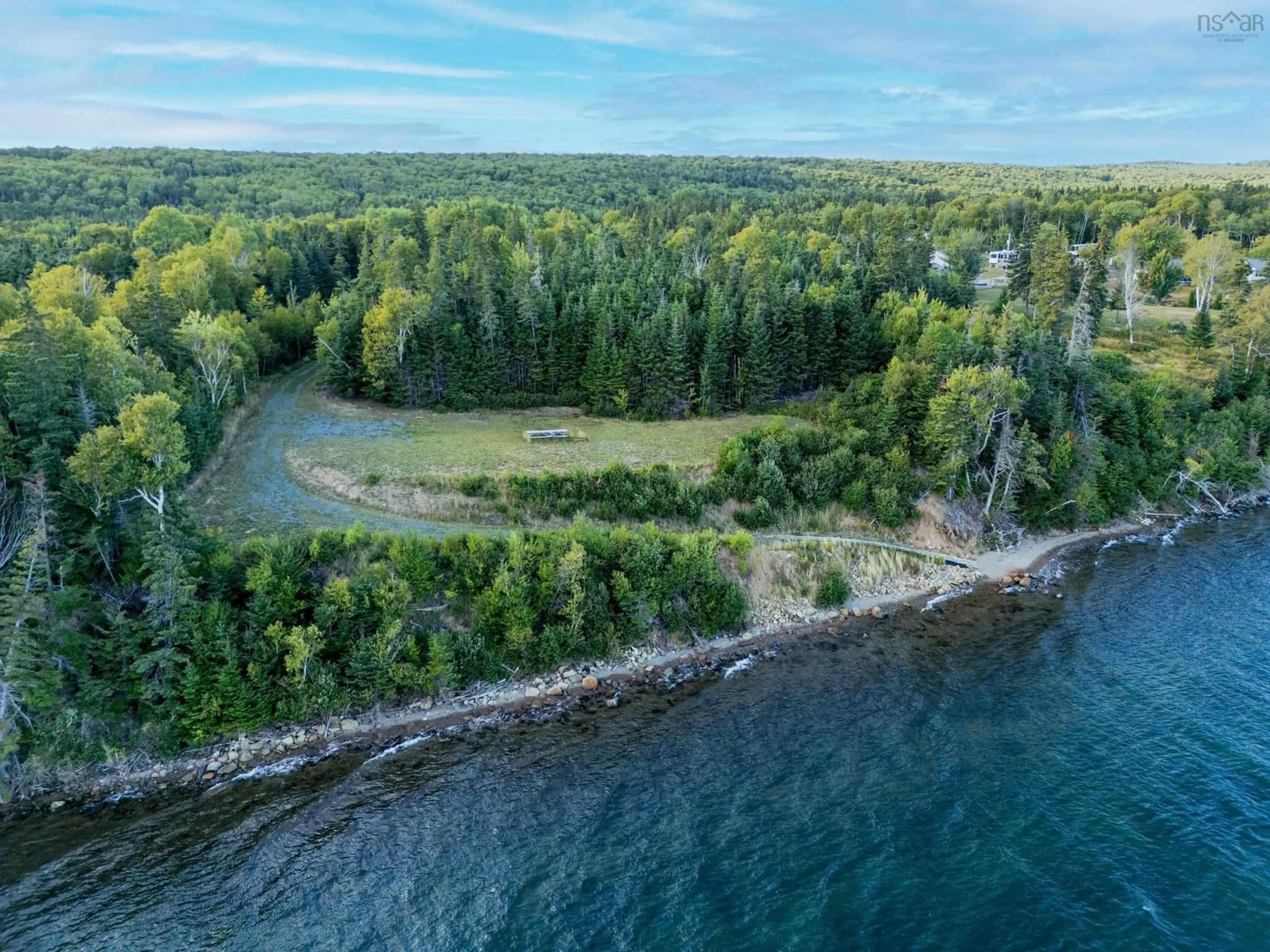 A pic from outside/outdoor area/front of a property/back of a property/a pic from drone, water/lake/river/ocean view for 5161 Kempt Head Road  South Side Boularderie Rd, Kempt Head Nova Scotia B1Y 2P1