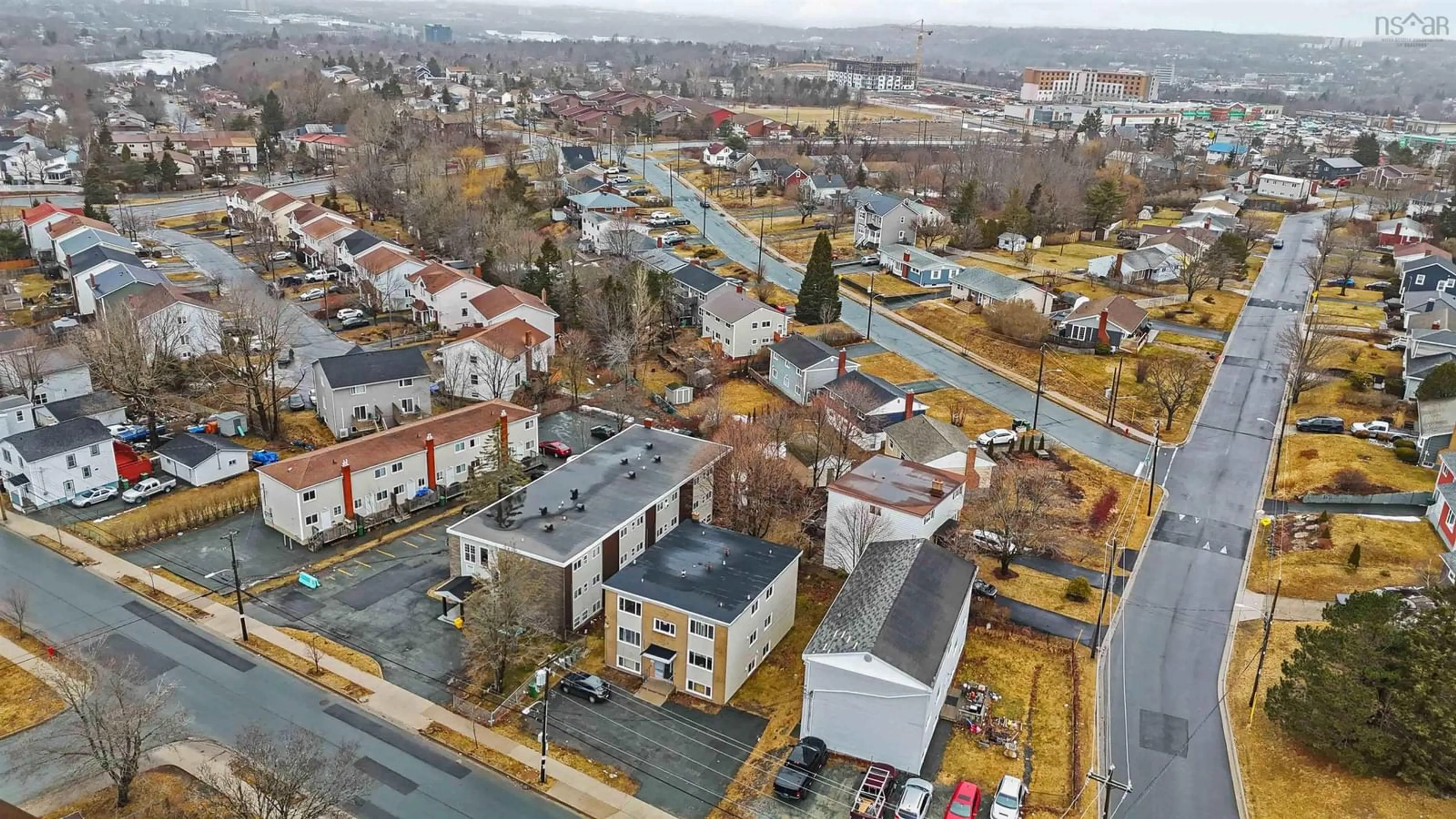 A pic from outside/outdoor area/front of a property/back of a property/a pic from drone, city buildings view from balcony for 37 Gaston Rd, Dartmouth Nova Scotia B2Y 3W2