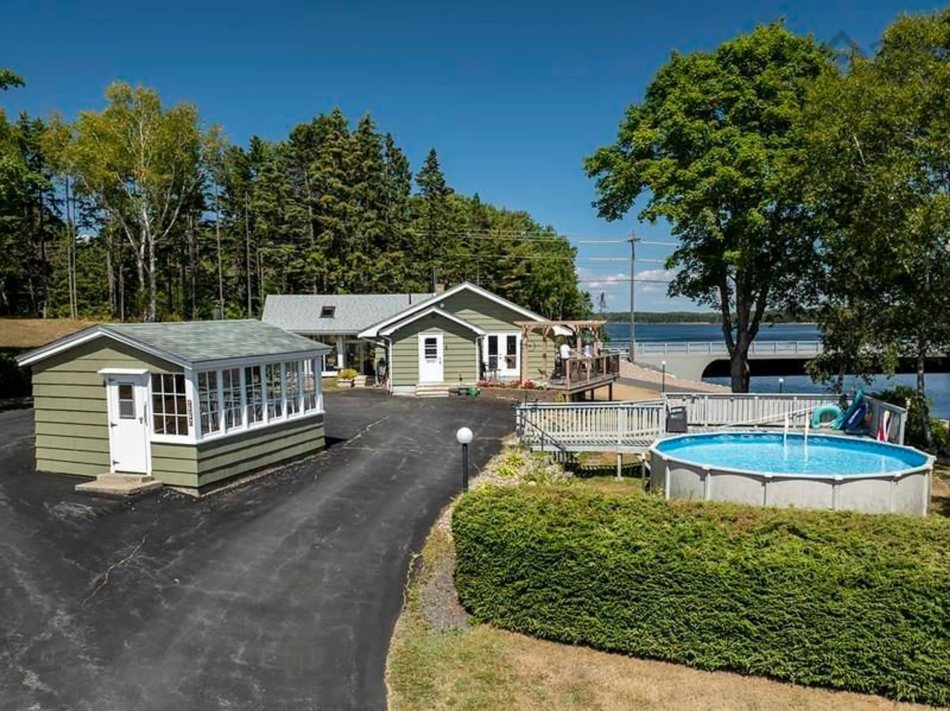 A pic from outside/outdoor area/front of a property/back of a property/a pic from drone, water/lake/river/ocean view for 2262 Highway 332, Bayport Nova Scotia B0J 2C0
