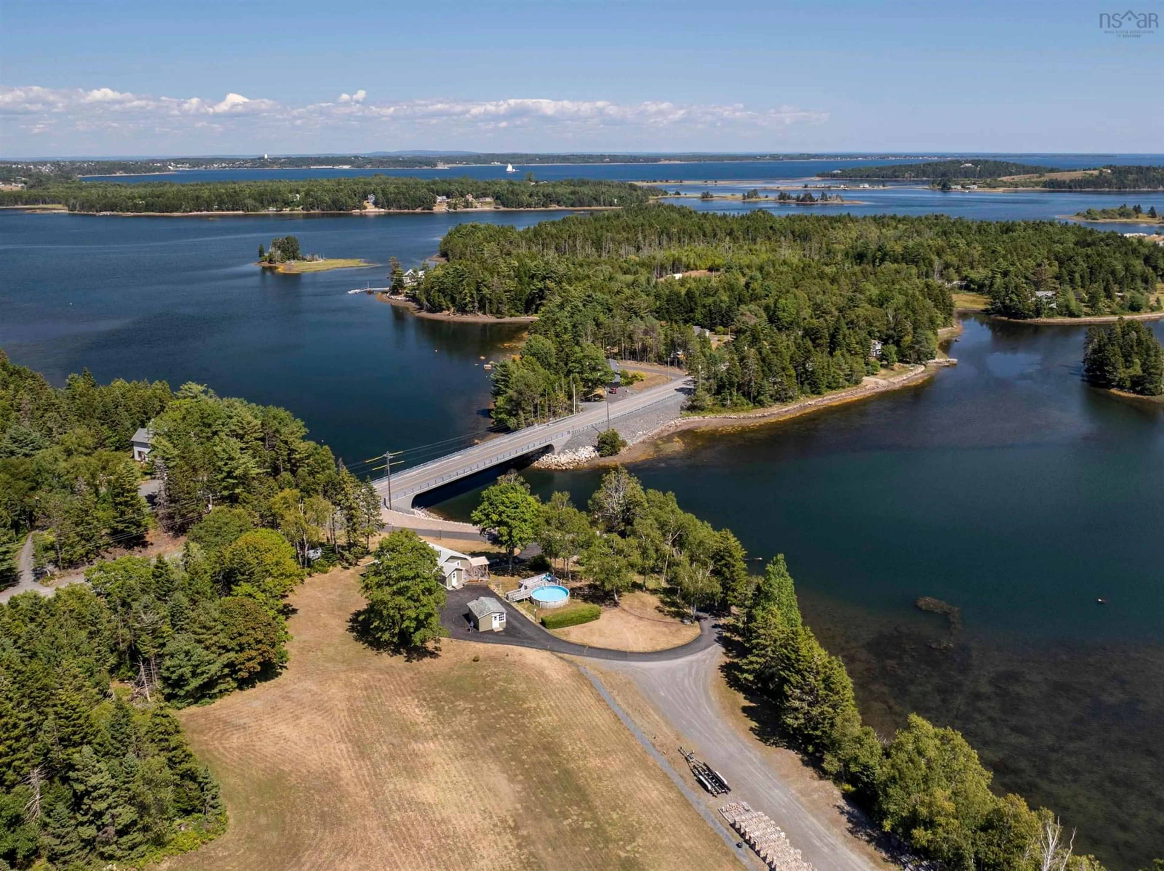 A pic from outside/outdoor area/front of a property/back of a property/a pic from drone, water/lake/river/ocean view for 2262 Highway 332, Bayport Nova Scotia B0J 2C0