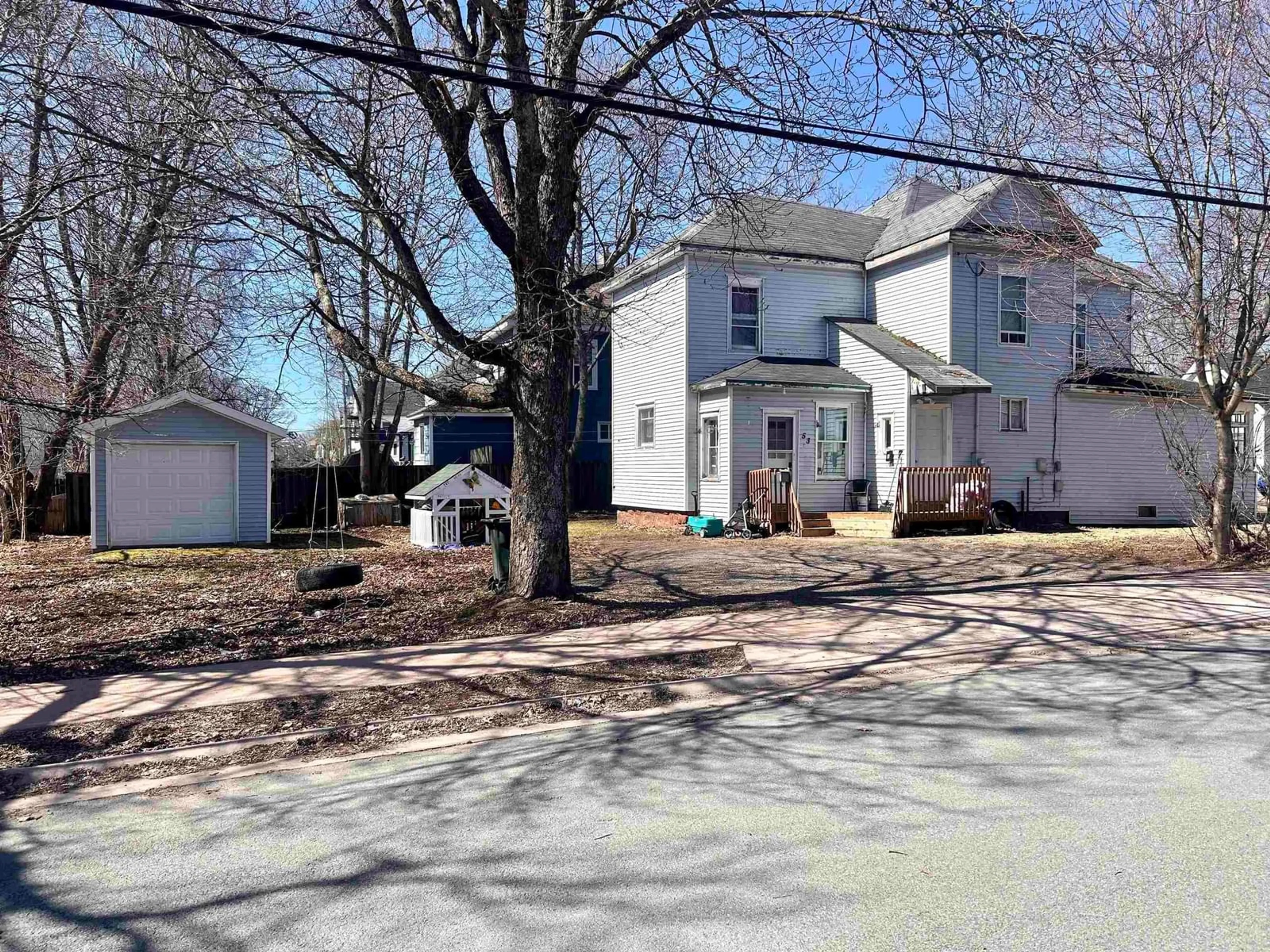 A pic from outside/outdoor area/front of a property/back of a property/a pic from drone, street for 53 Spring St, Amherst Nova Scotia B4H 1S3