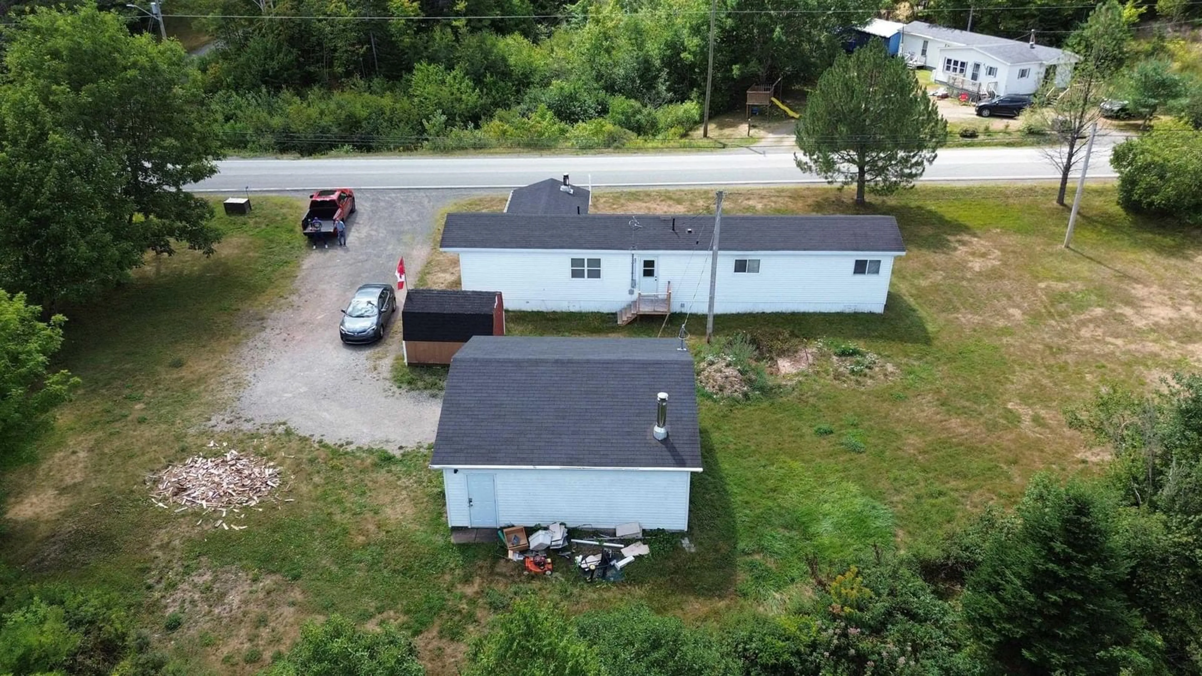 A pic from outside/outdoor area/front of a property/back of a property/a pic from drone, building for 810 Highway 252, Stewartdale Nova Scotia B0E 3M0