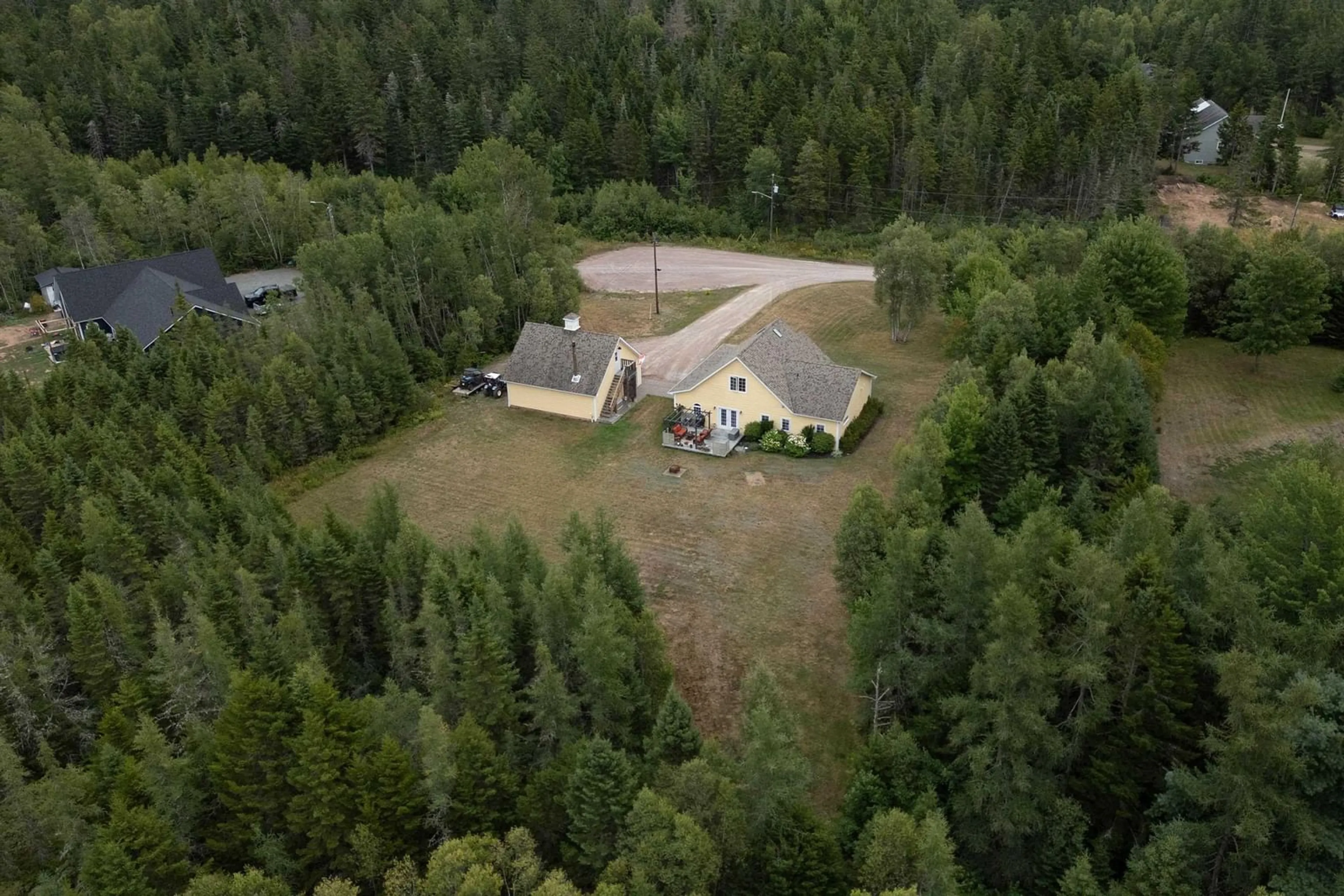 A pic from outside/outdoor area/front of a property/back of a property/a pic from drone, forest/trees view for 23 Molly Lane, Brookdale Nova Scotia B4H 3Y1