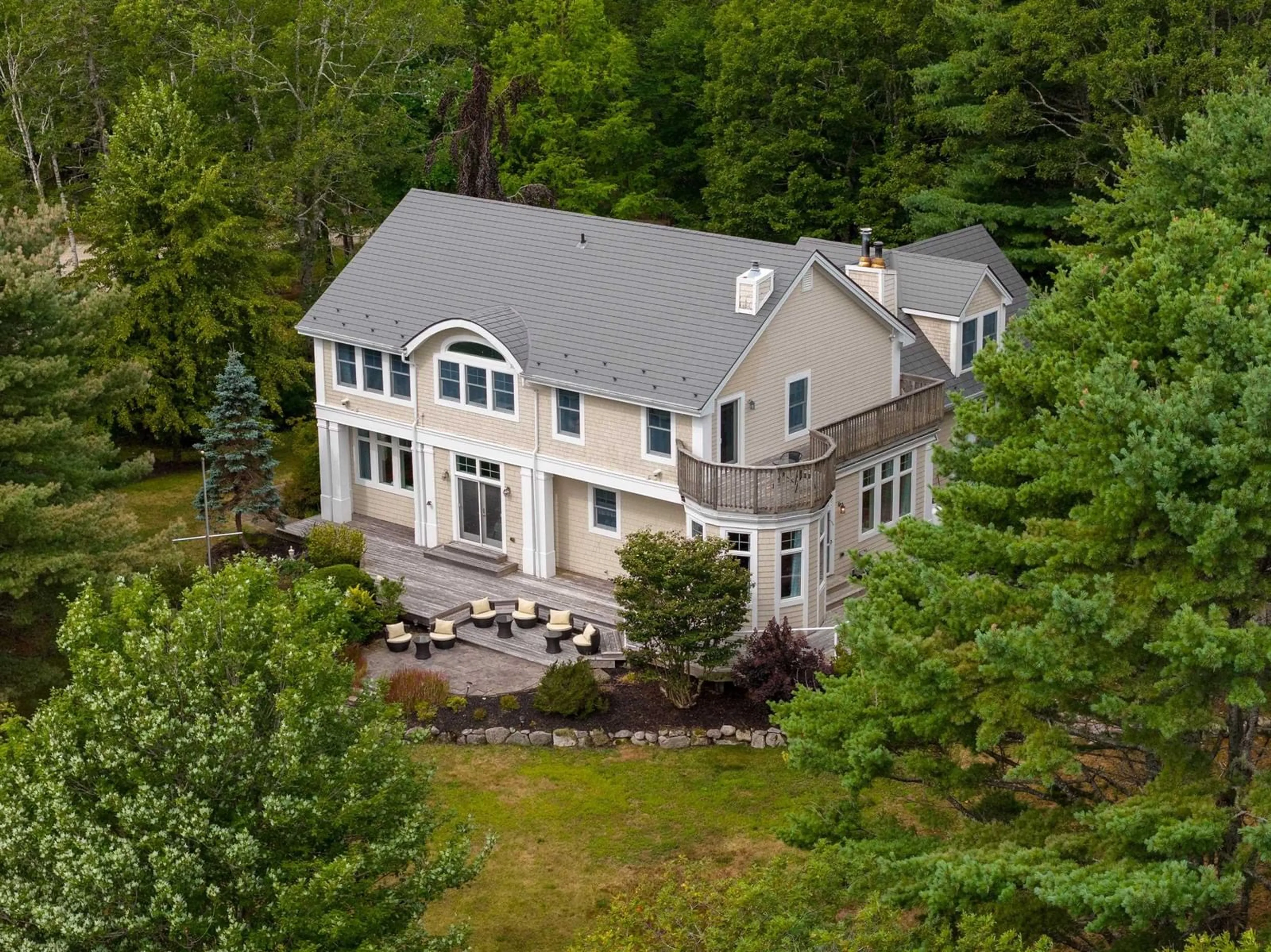 A pic from outside/outdoor area/front of a property/back of a property/a pic from drone, unknown for 217 Borgalds Dr, Chester Basin Nova Scotia B0J 1K0