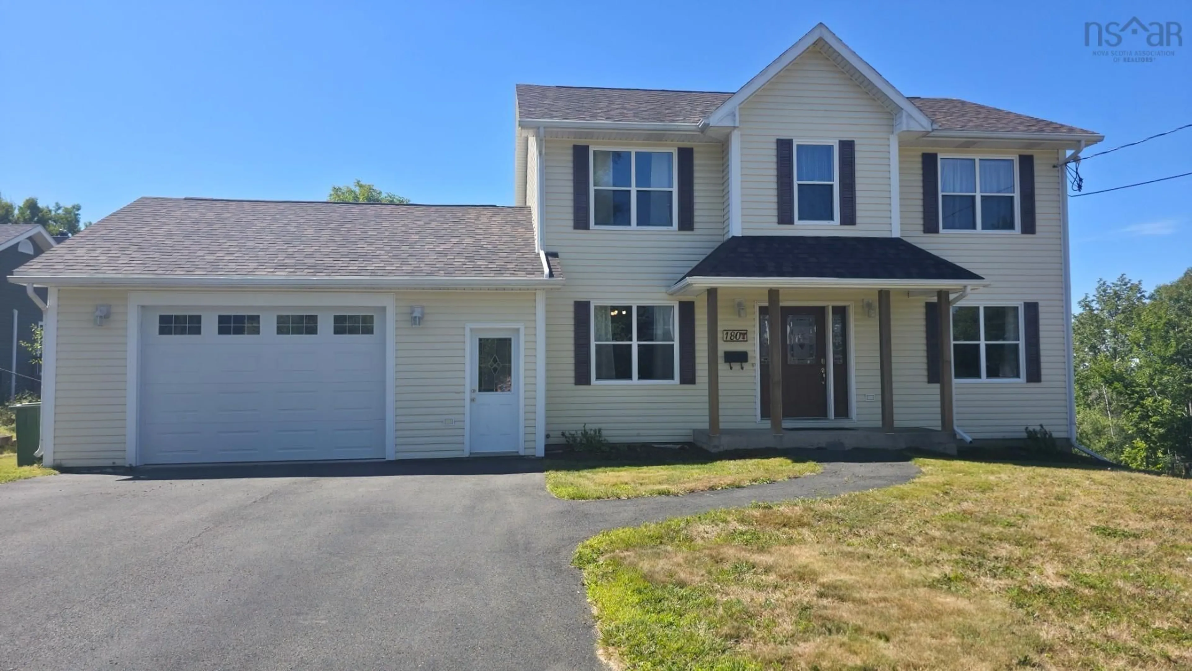 Home with vinyl exterior material, street for 180 Birchview Cres, New Glasgow Nova Scotia B2H 5T5