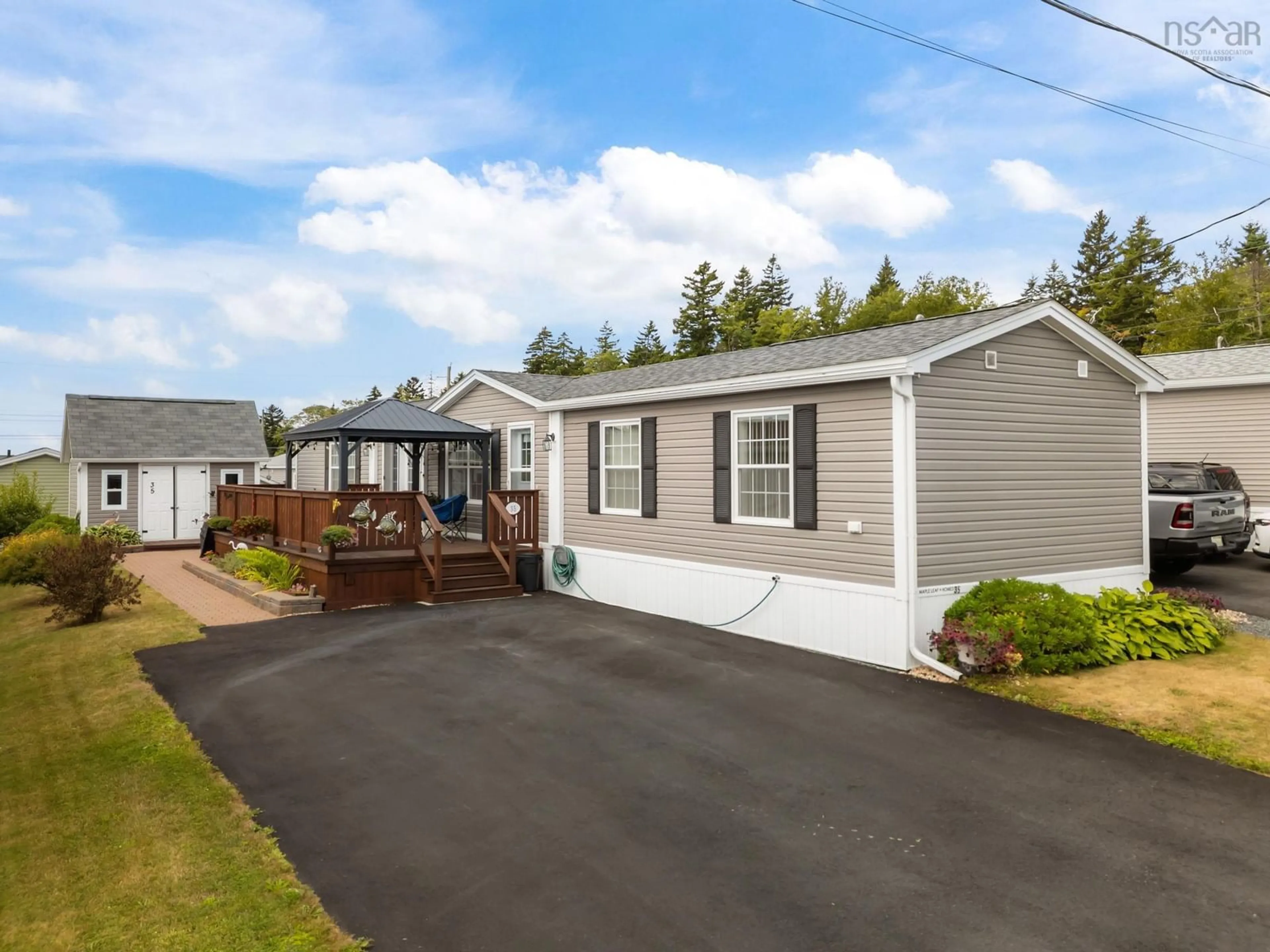 Home with vinyl exterior material, street for 35 Eighth St, Lucasville Nova Scotia B4B 1R5