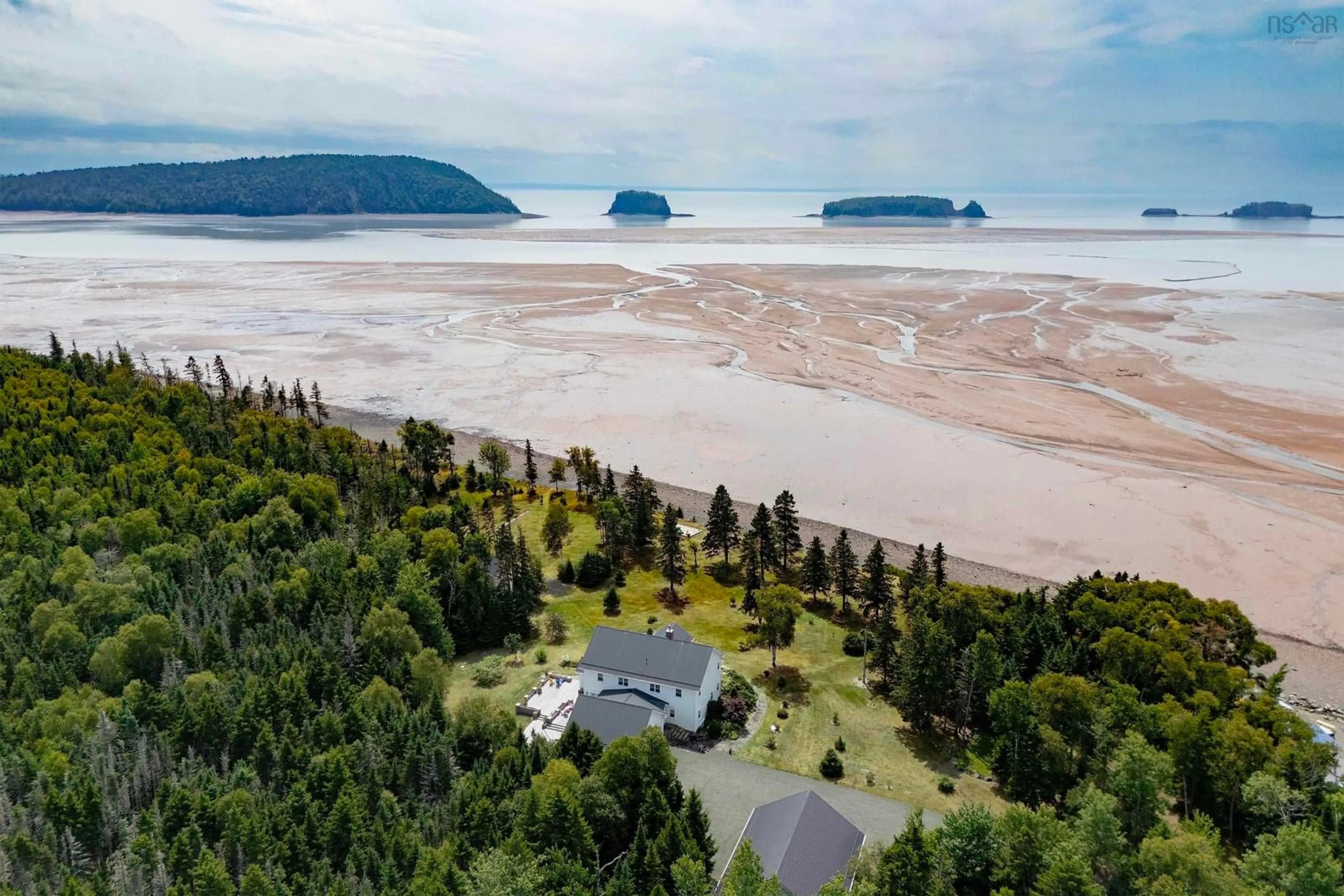 A pic from outside/outdoor area/front of a property/back of a property/a pic from drone, water/lake/river/ocean view for 101 Phillip Fulmore Rd, Lower Five Islands Nova Scotia B0M 1N0