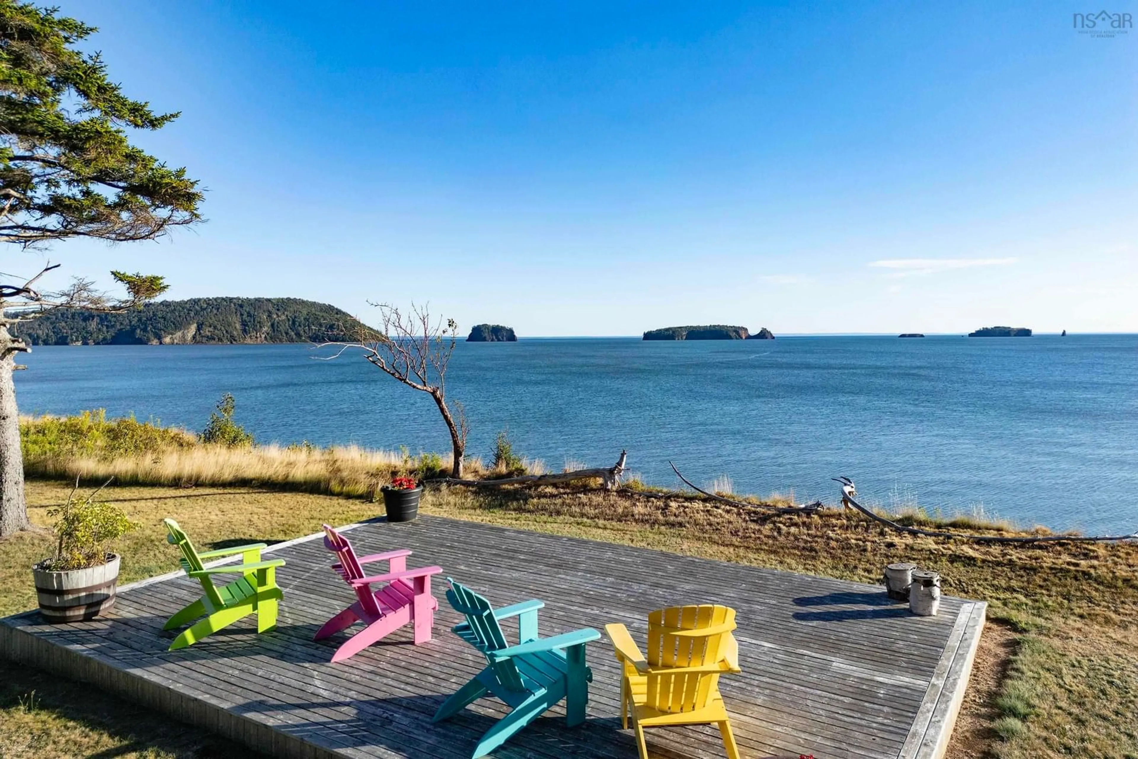 Patio, water/lake/river/ocean view for 101 Phillip Fulmore Rd, Lower Five Islands Nova Scotia B0M 1N0
