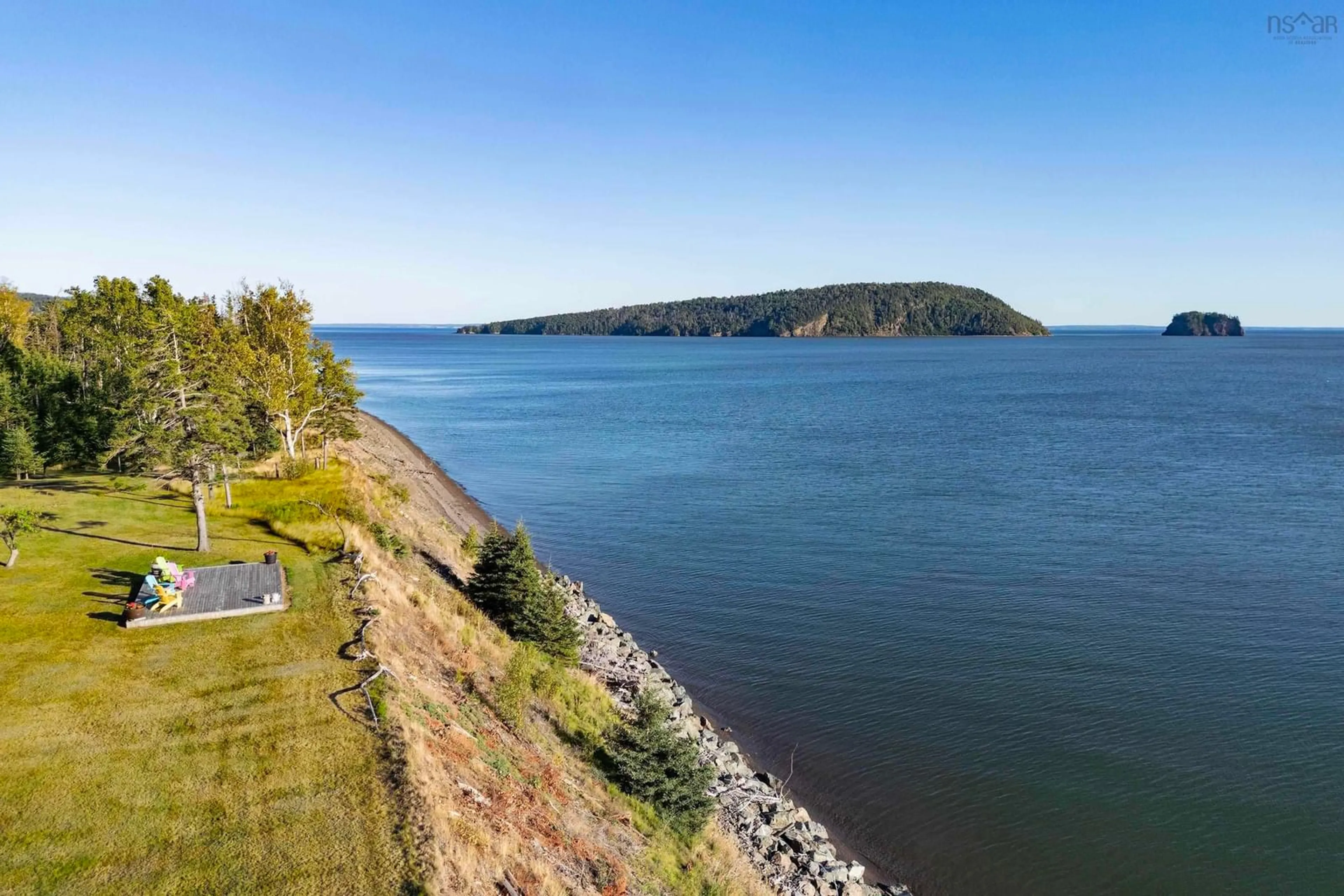 A pic from outside/outdoor area/front of a property/back of a property/a pic from drone, water/lake/river/ocean view for 101 Phillip Fulmore Rd, Lower Five Islands Nova Scotia B0M 1N0