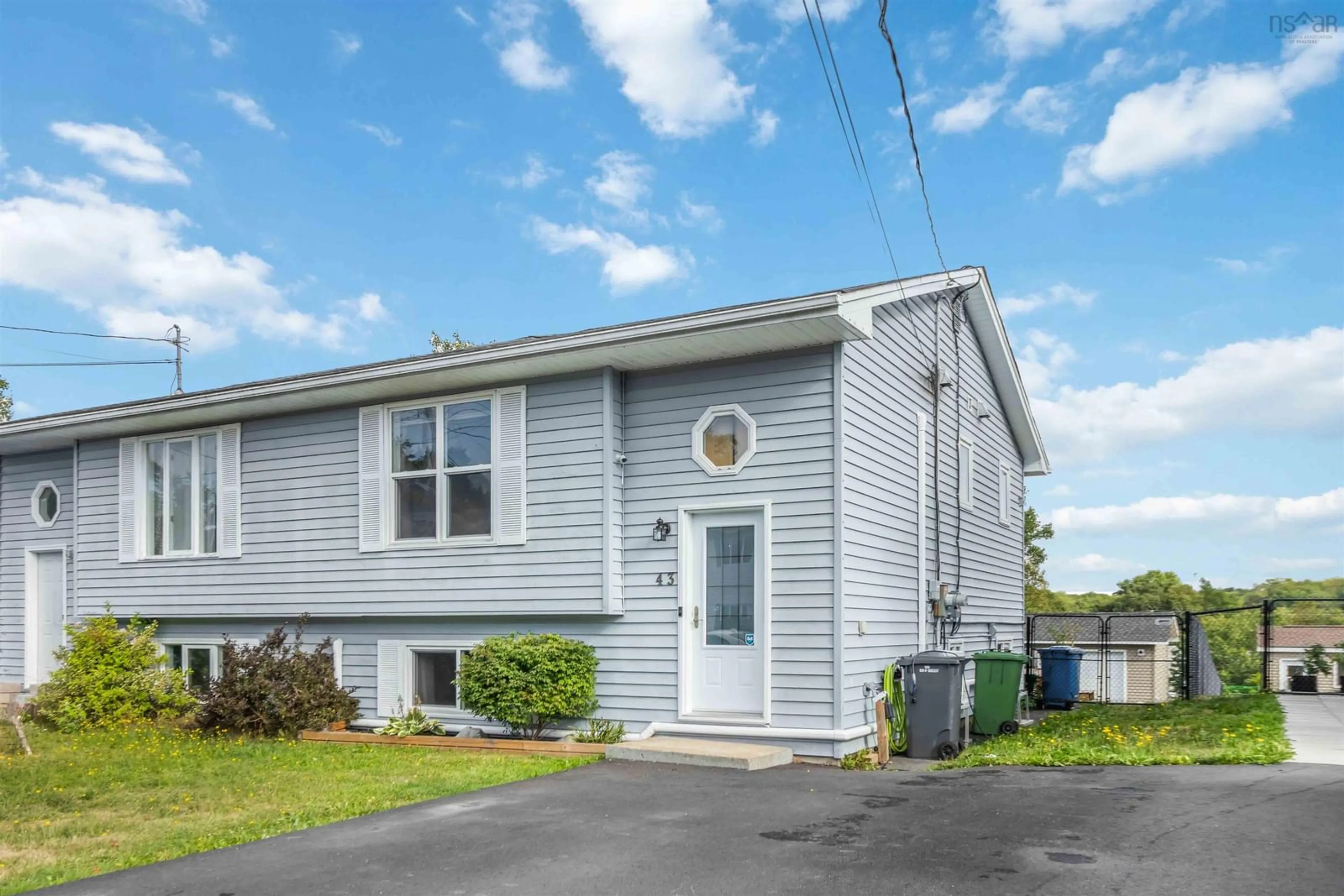 Home with vinyl exterior material, street for 43 Cider Maple Dr, Timberlea Nova Scotia B3T 1K8