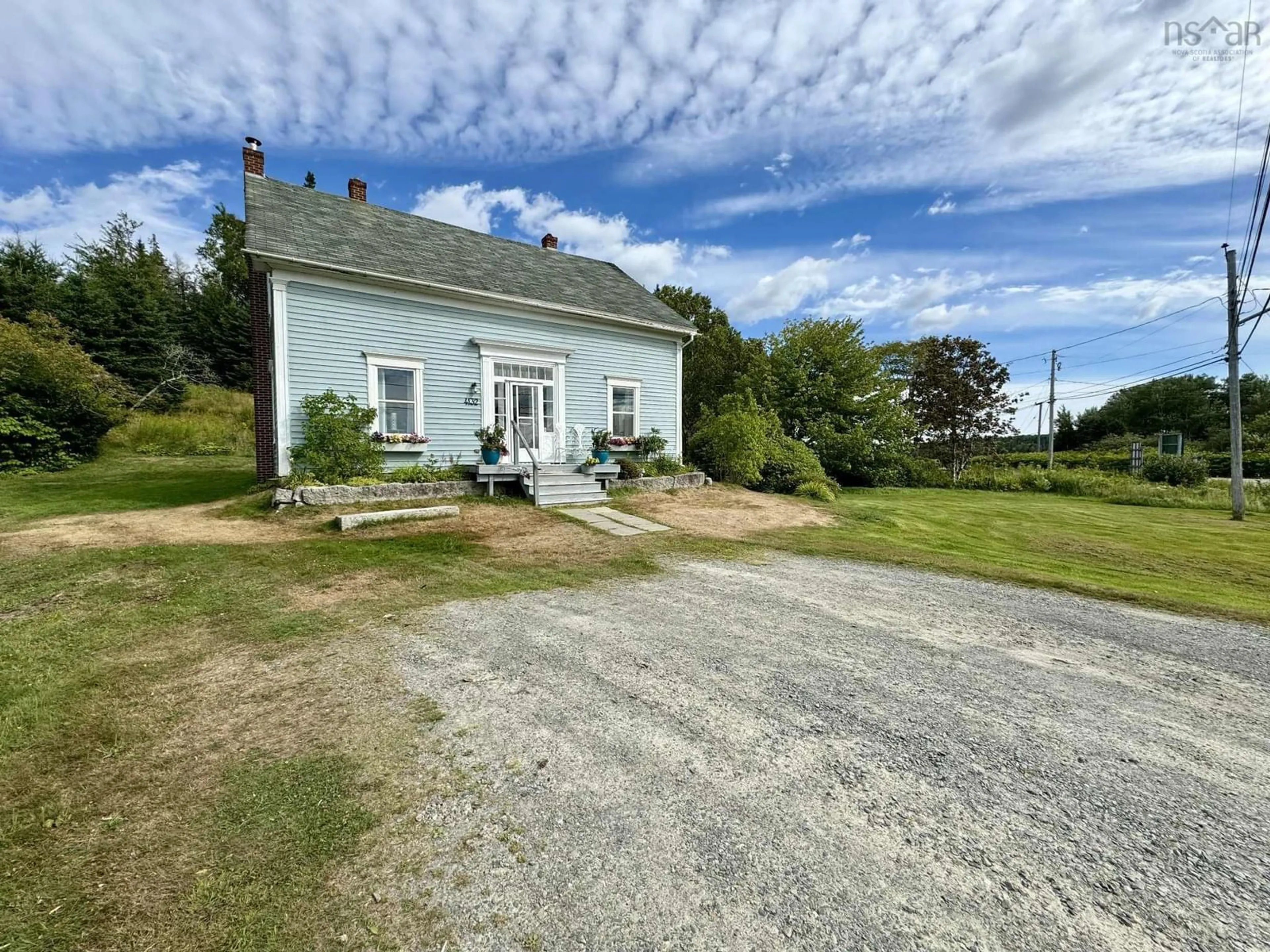 A pic from outside/outdoor area/front of a property/back of a property/a pic from drone, street for 4132 Sonora, Sherbrooke Nova Scotia B0J 3C0