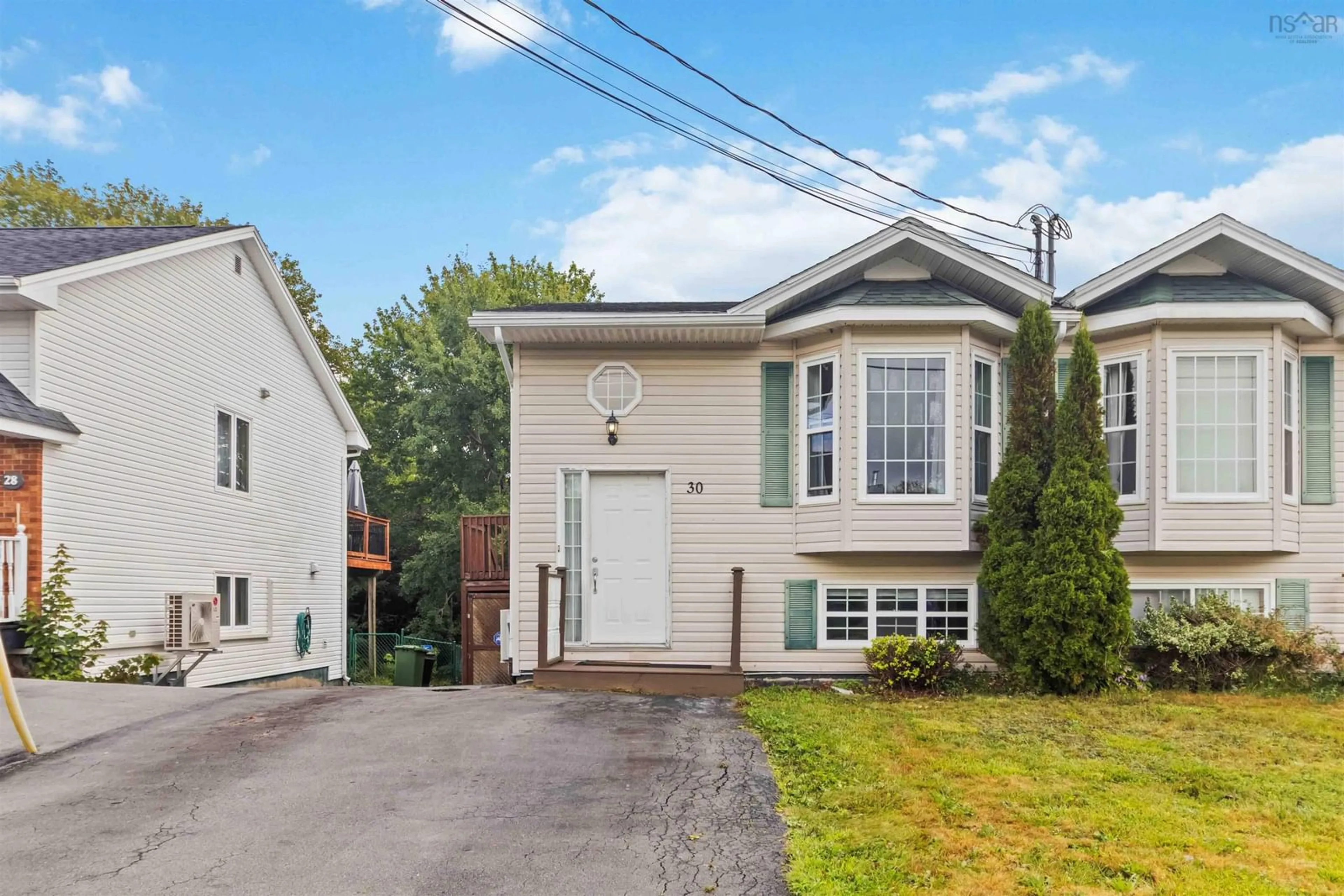Home with vinyl exterior material, street for 30 Headings Crt, Middle Sackville Nova Scotia B4E 3E1
