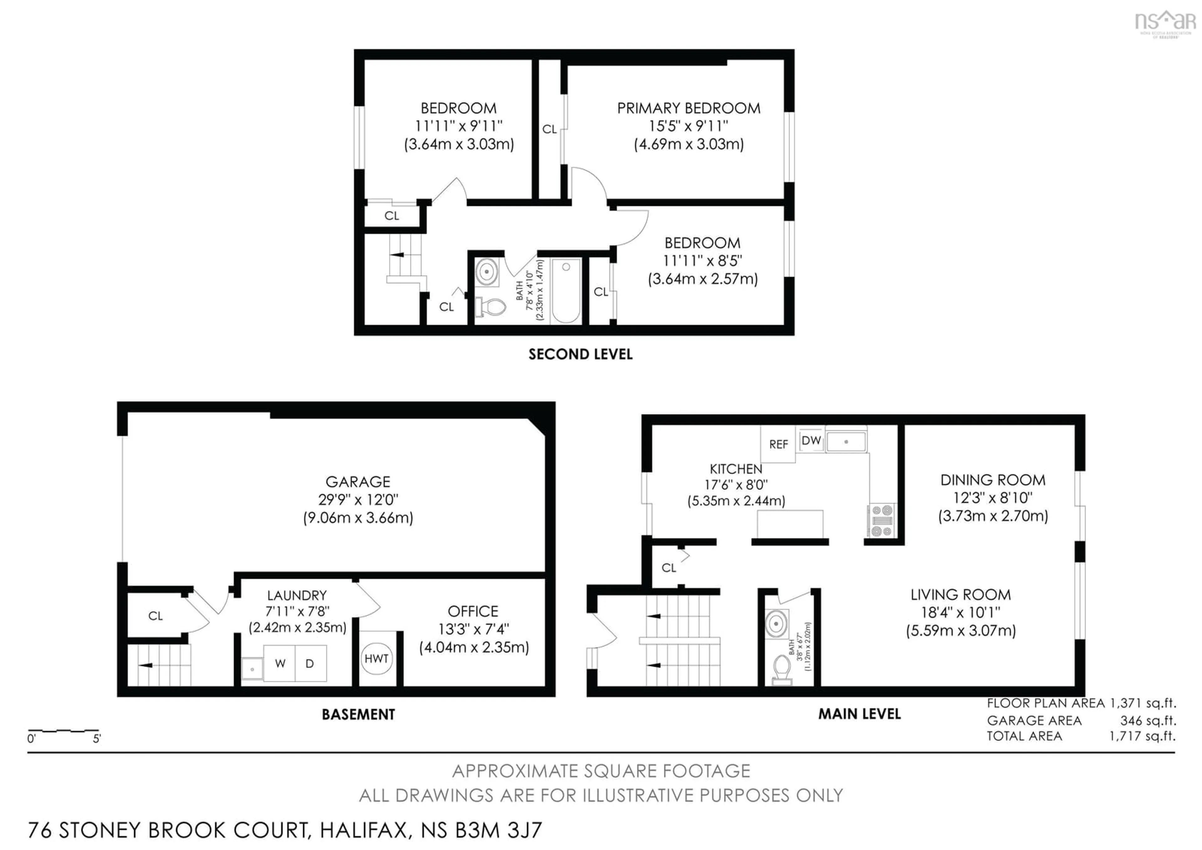 Floor plan for 76 Stoney Brook Court, Clayton Park Nova Scotia B3M 3J7