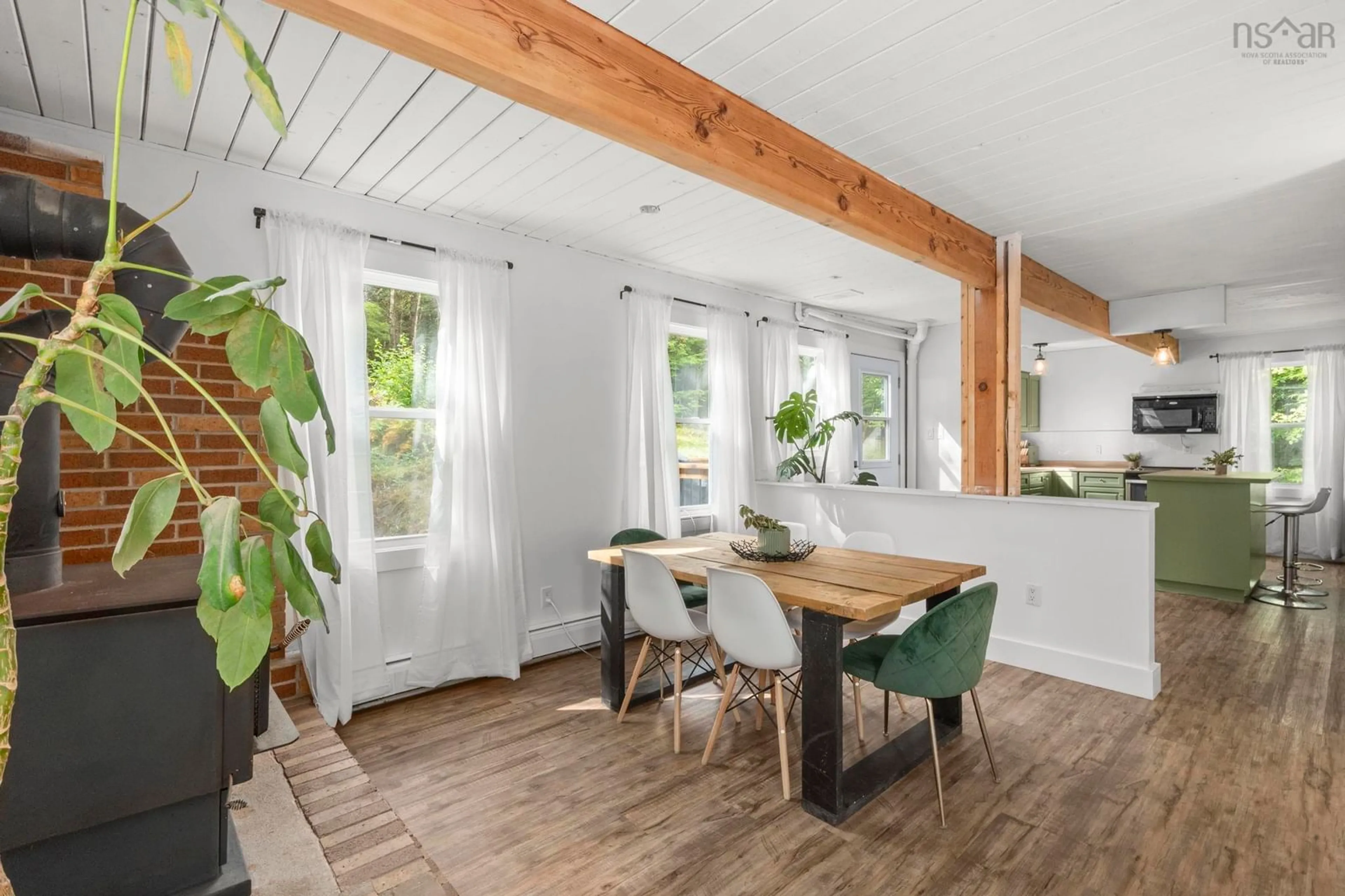Dining room, wood/laminate floor for 191 J Ramsey Rd, Wittenburg Nova Scotia B0N 2J0