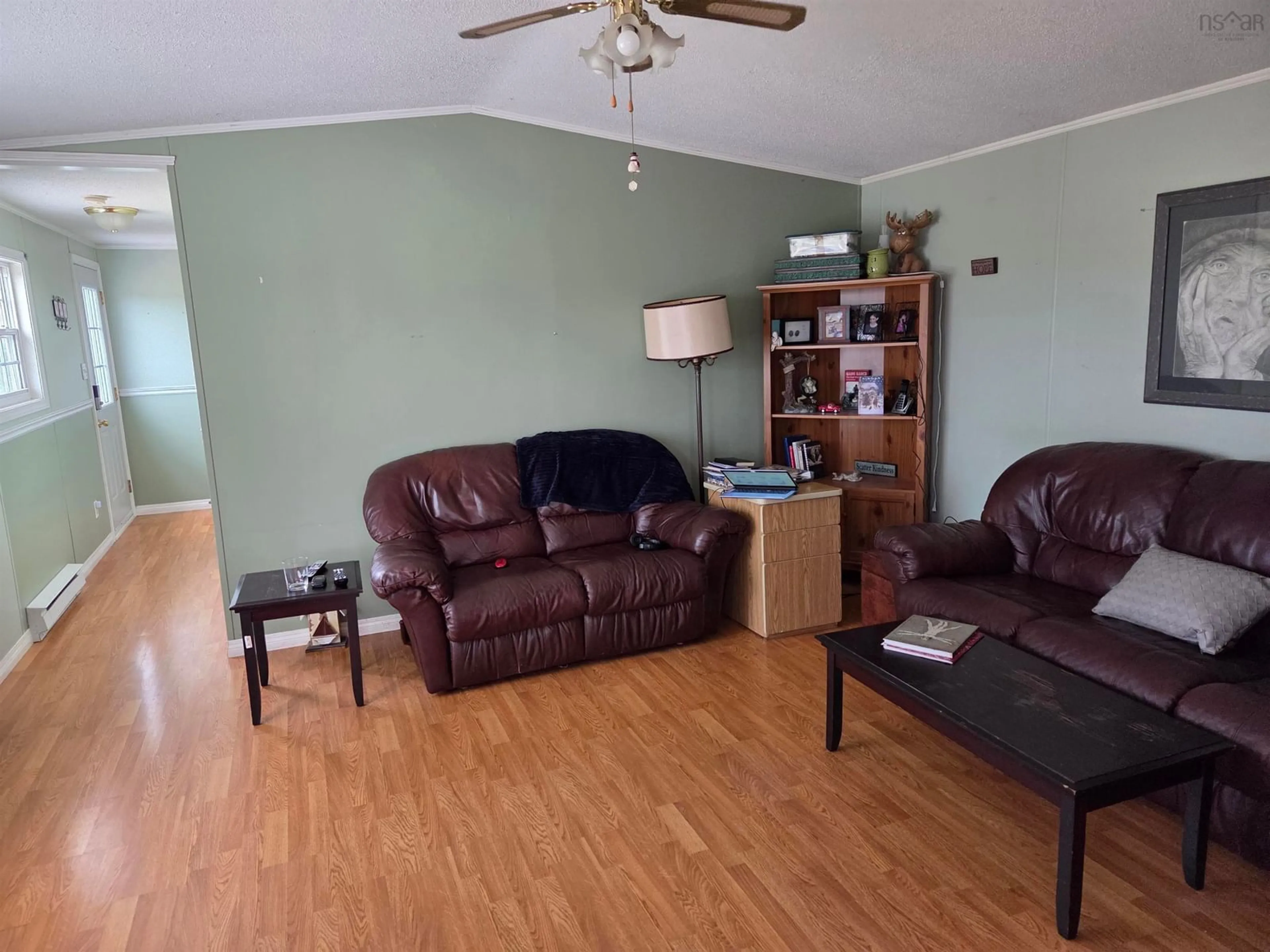 Living room with furniture, wood/laminate floor for 163 River Rd, Kemptown Nova Scotia B6L 2R6